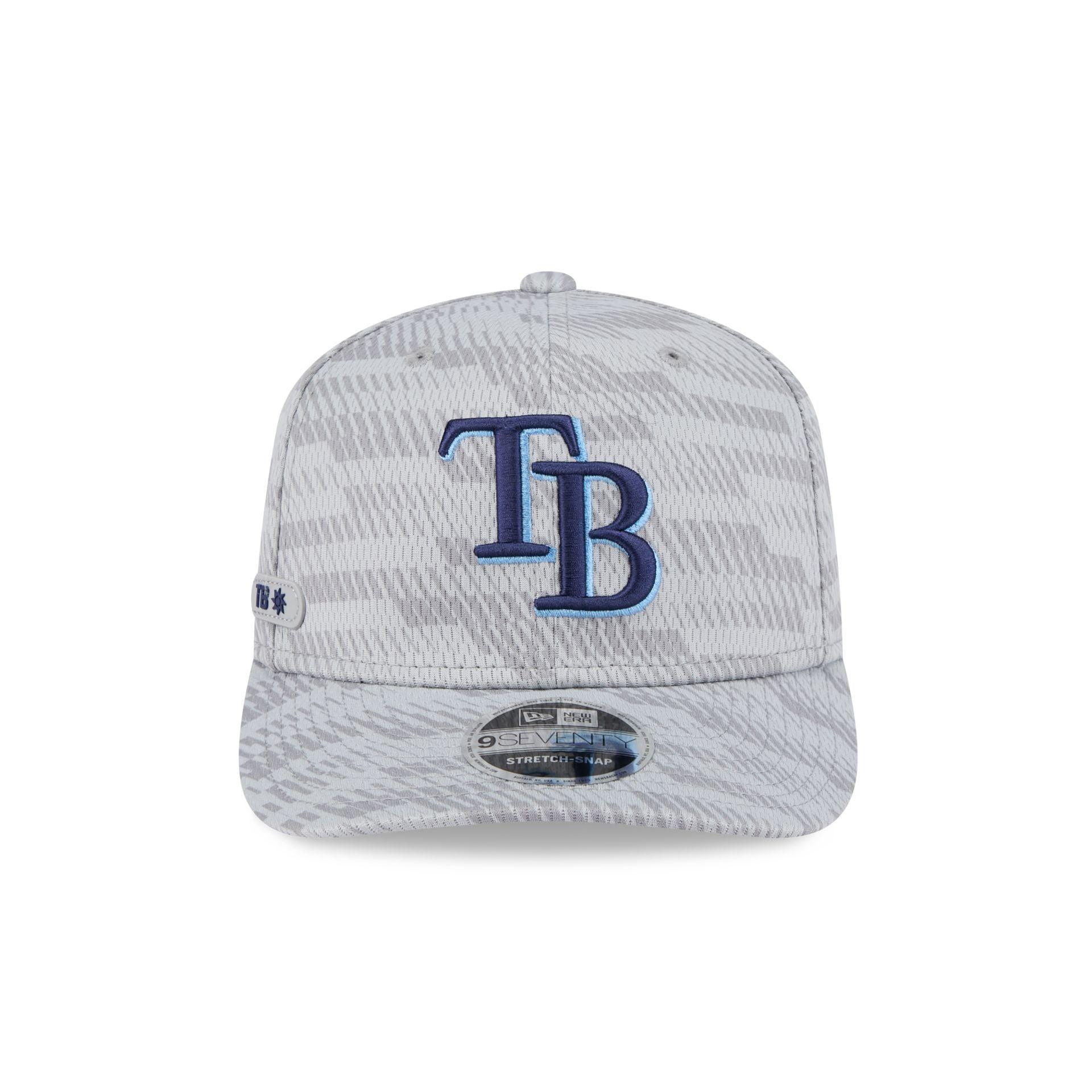 Tampa Bay Rays 2025 Clubhouse Gray 9SEVENTY Stretch-Snap Hat Male Product Image