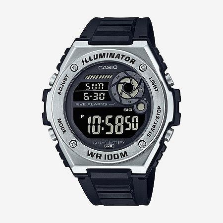 Mens Casio Metal Bezel Digital Chronograph Watch - MWD100H-1BV Black Product Image