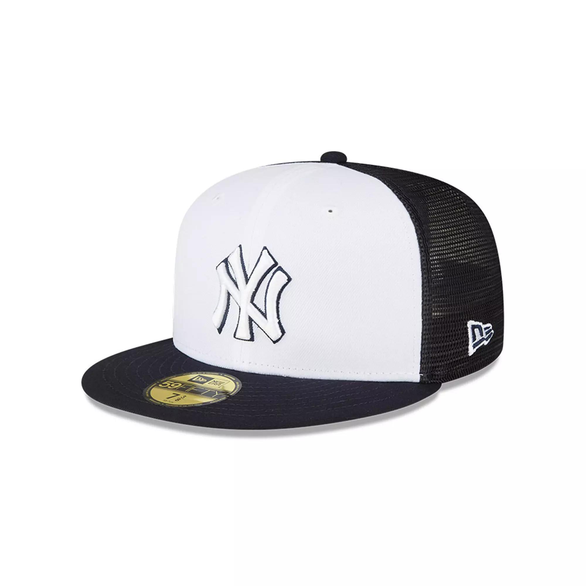 Men's New Era White/Navy New York Yankees 2023 On-Field Batting Practice 59FIFTY Fitted Hat, Size: 7 Product Image