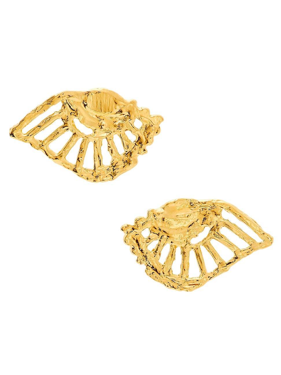 Womens Manouche Agliana 24K Gold-Plated Stud Earrings Product Image