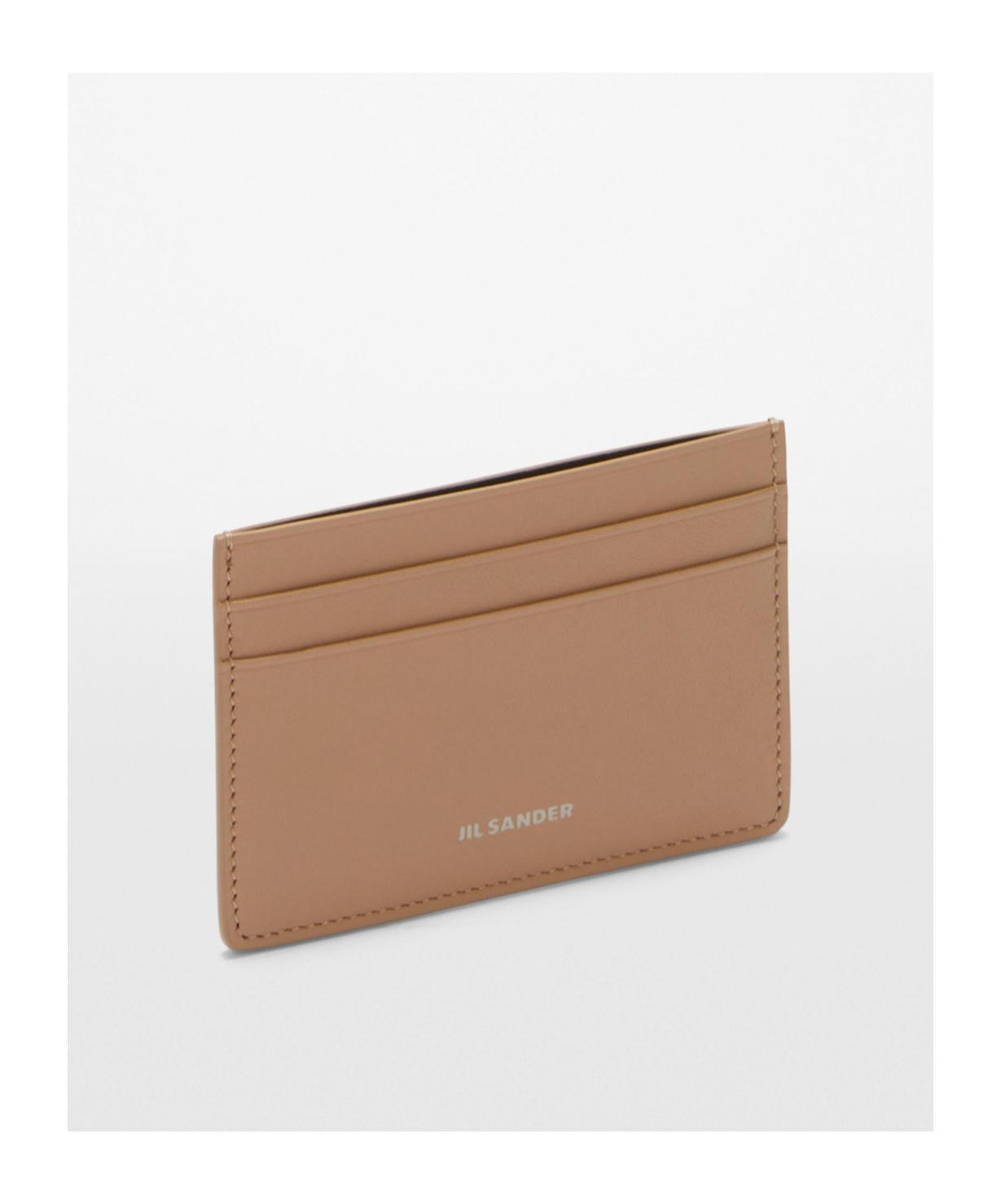 JIL SANDER Logo-lettering Leather Wallet In Brown Product Image