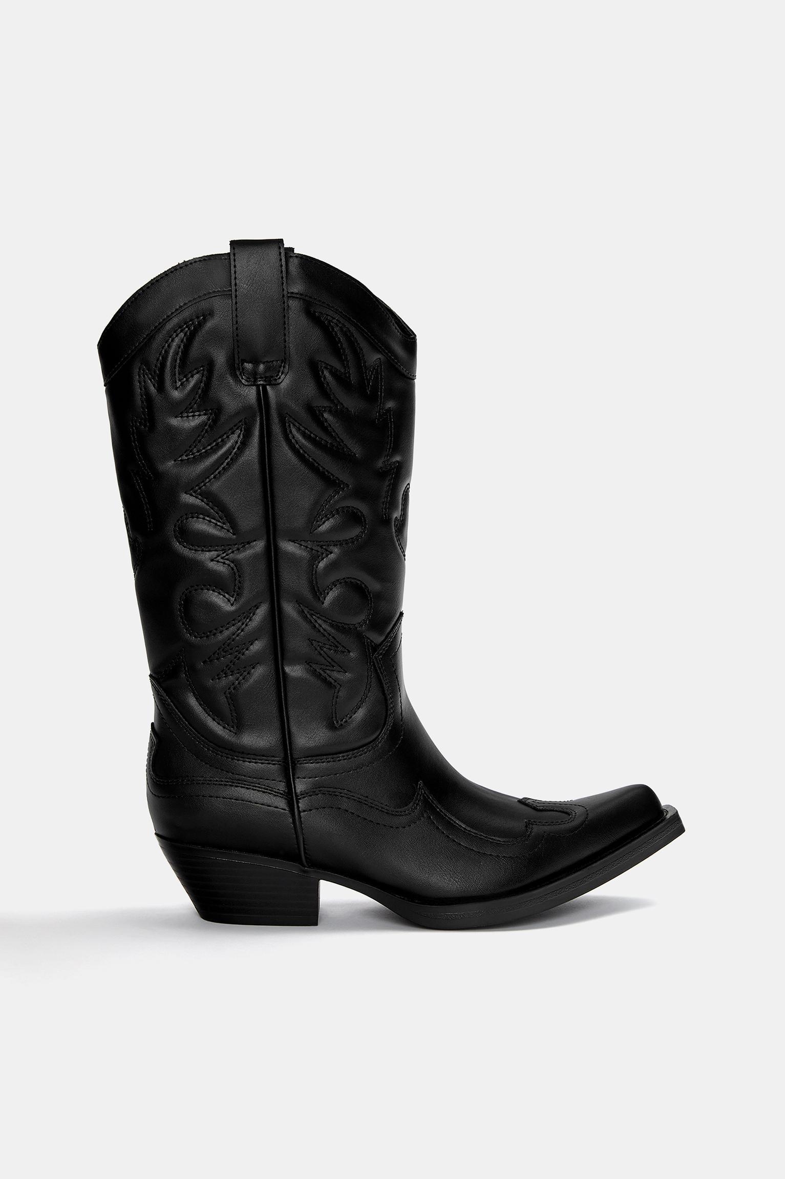 Cowboy boots with topstitching Product Image