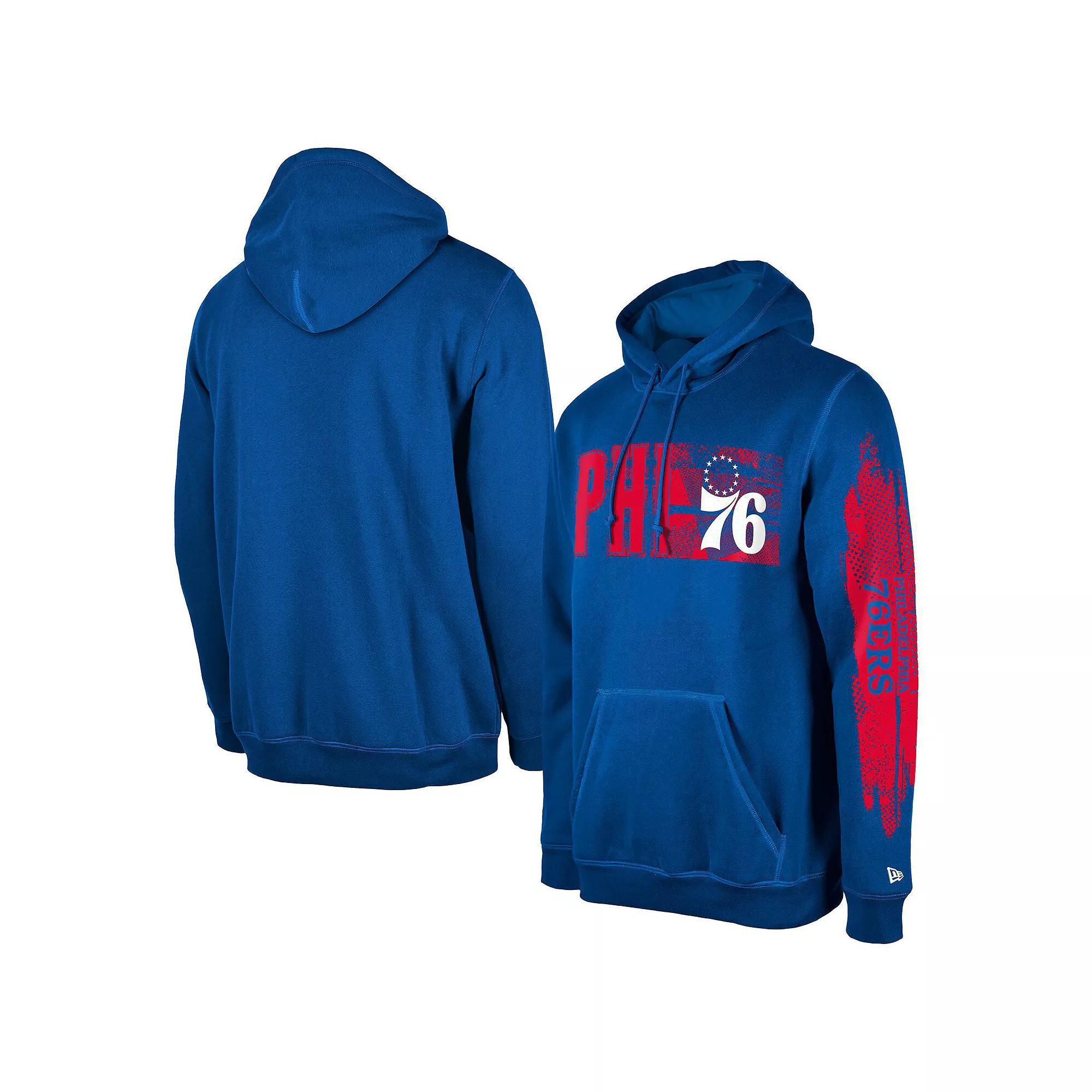 Men's New Era Philadelphia 76ers Royal Tip-Off Collection Pullover Hoodie,  Product Image