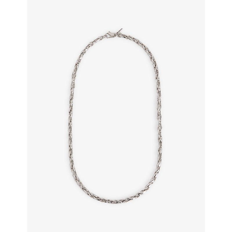 EMANUELE BICOCCHI Mens  Hammred Chain Small Sterling-silver Necklace Product Image