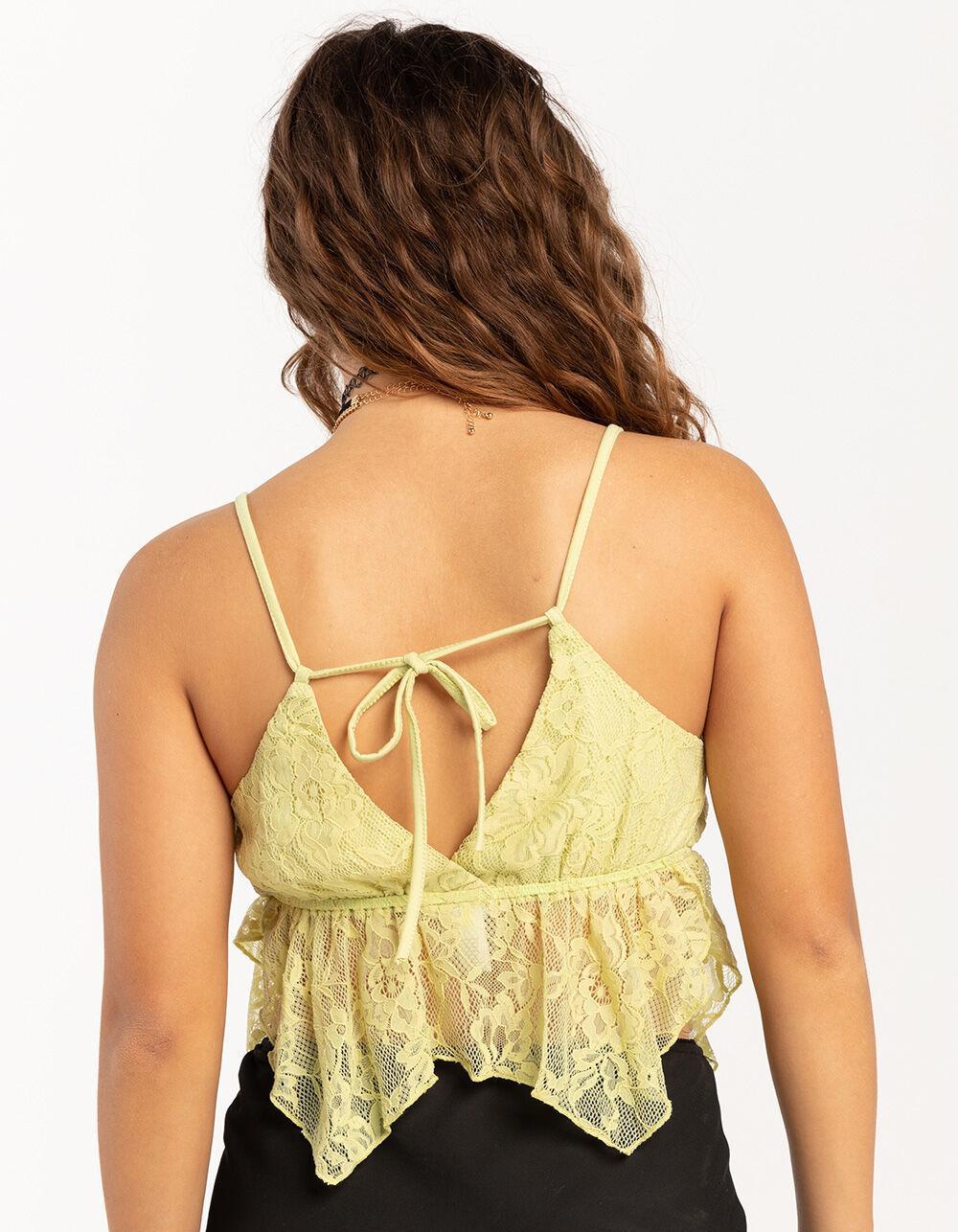 FULL TILT Lace Hanky Hem Womens Cami Product Image