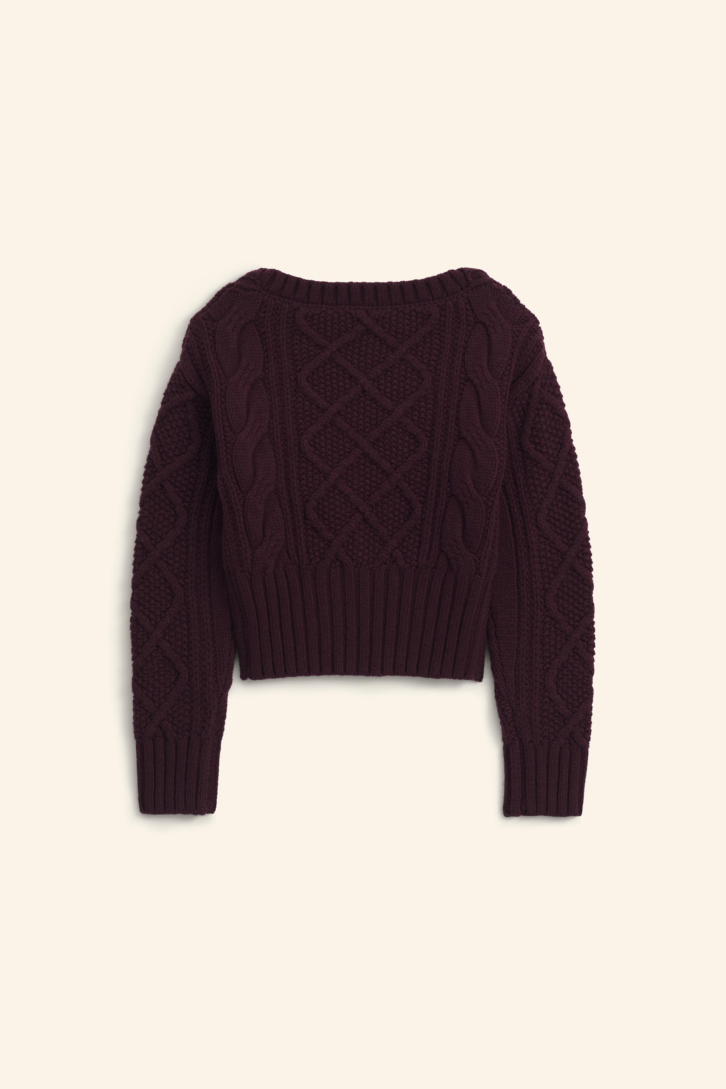 100% WOOL KNIT SWEATER Product Image