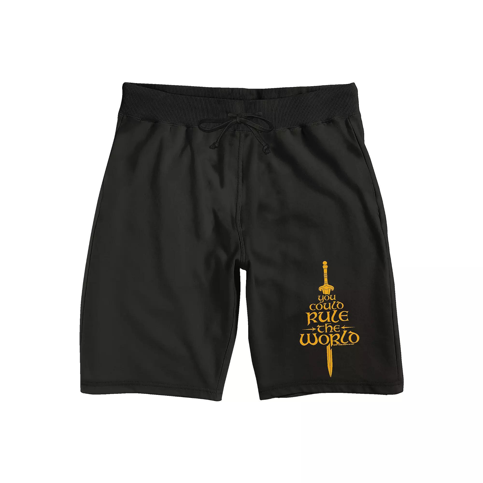 Men's Lord of the Rings The War of Rohirrim Pajama Shorts, Size: Small, Black Product Image