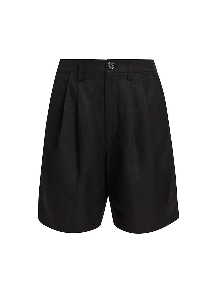 Womens Carrie Linen-Blend Tailored Shorts Product Image