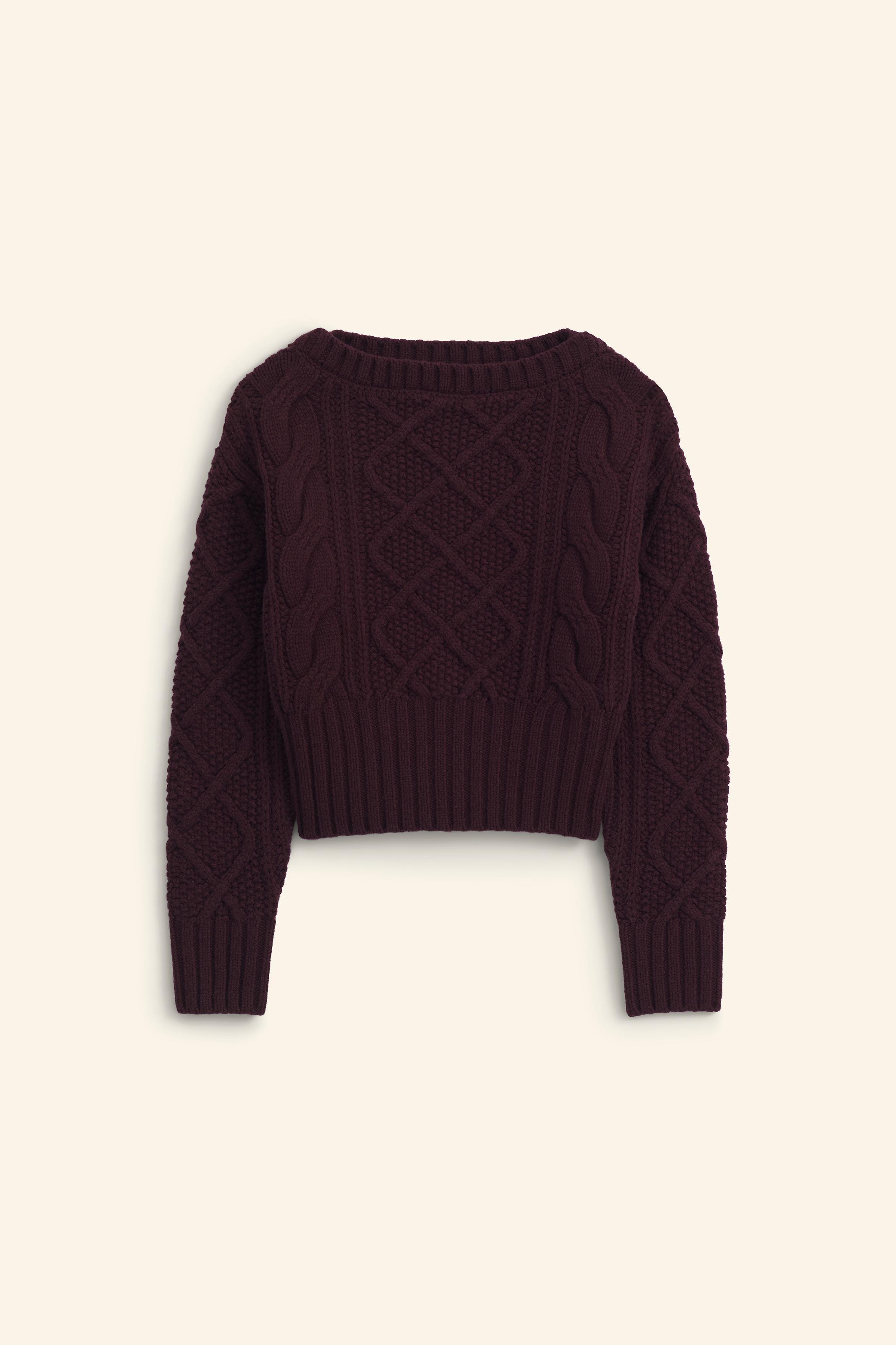 100% WOOL KNIT SWEATER Product Image