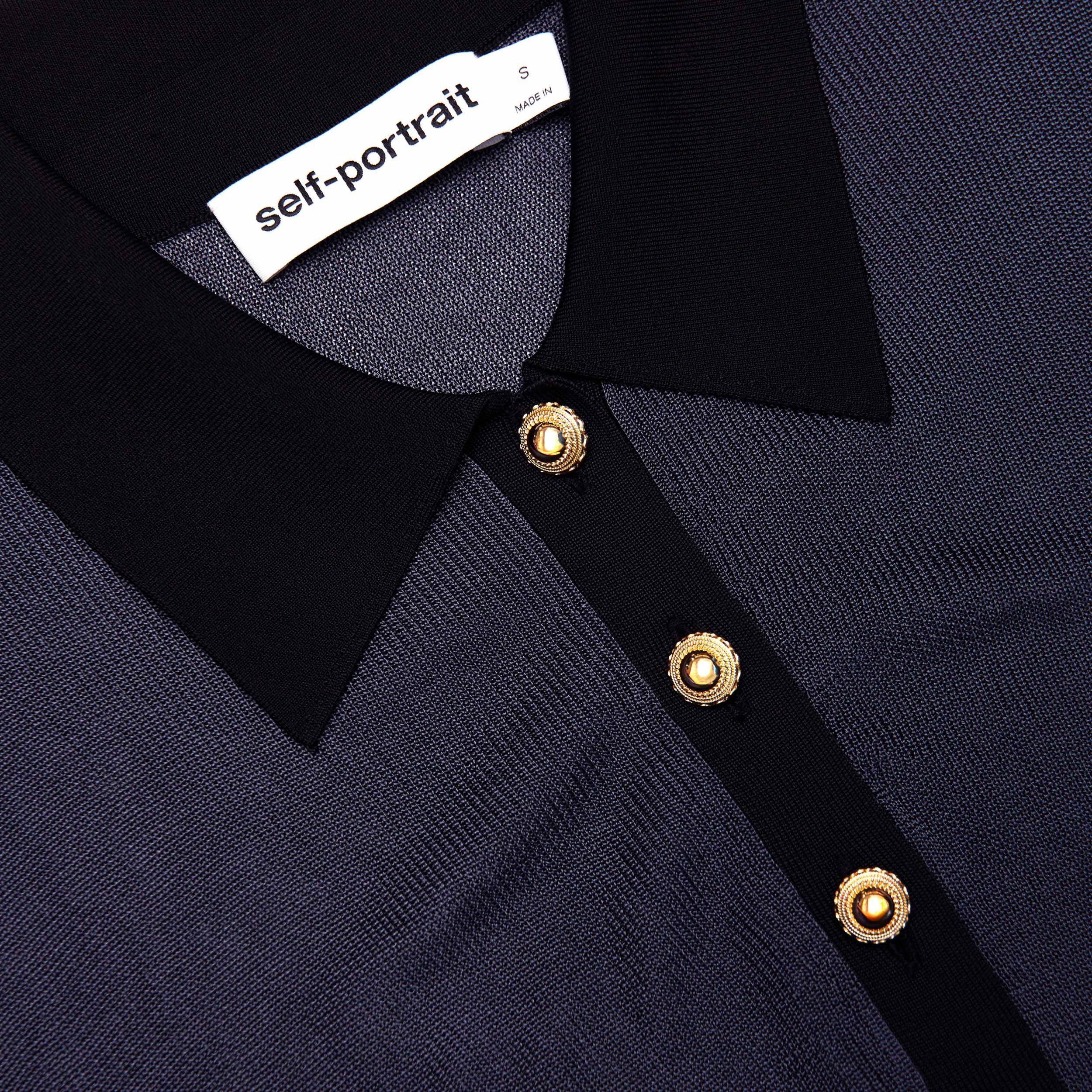 Navy Viscose Knit Bodysuit Product Image