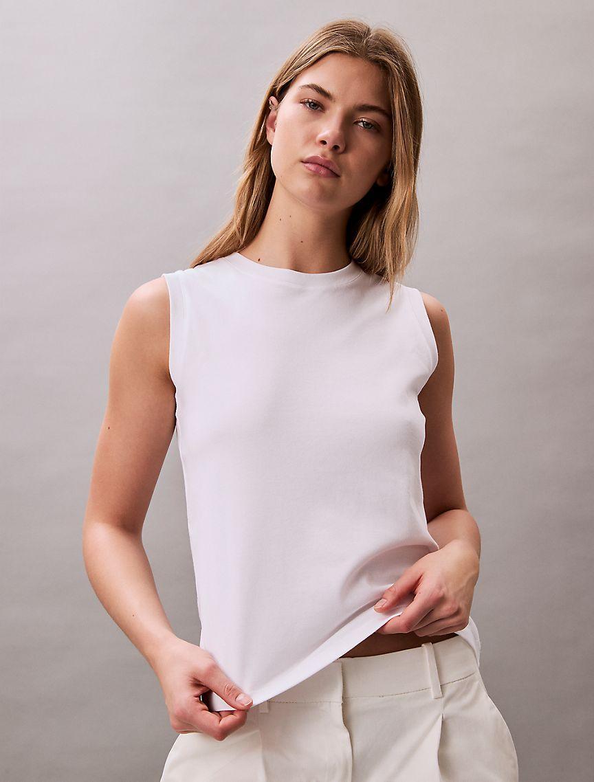 Calvin Klein Womens Liquid Cotton Tank Top Product Image