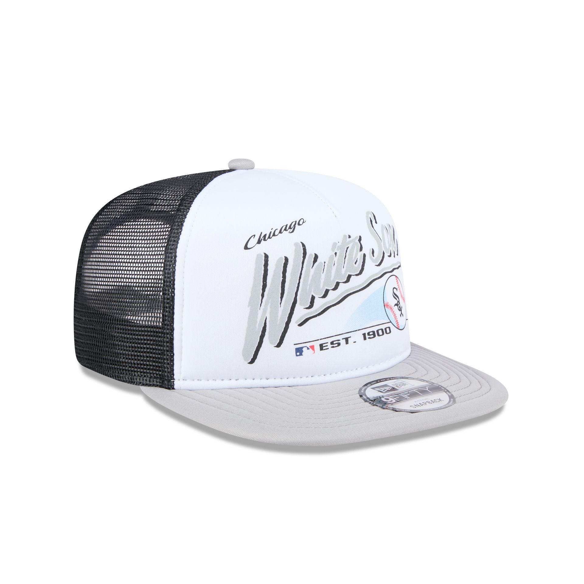 Chicago White Sox Retro Script 9FIFTY A-Frame Trucker Hat Male Product Image