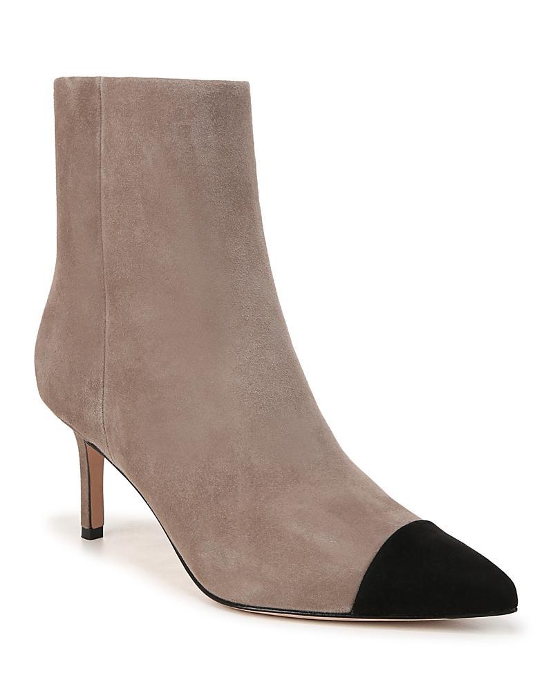 Womens Lisa Cap-Toe 70MM Suede Booties Product Image