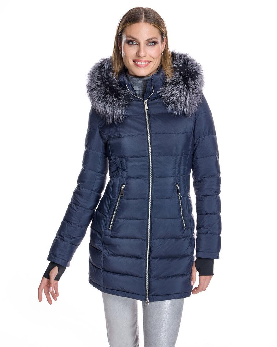 Poly Blend Jacket with Detachable Fox Trimmed Hood Product Image