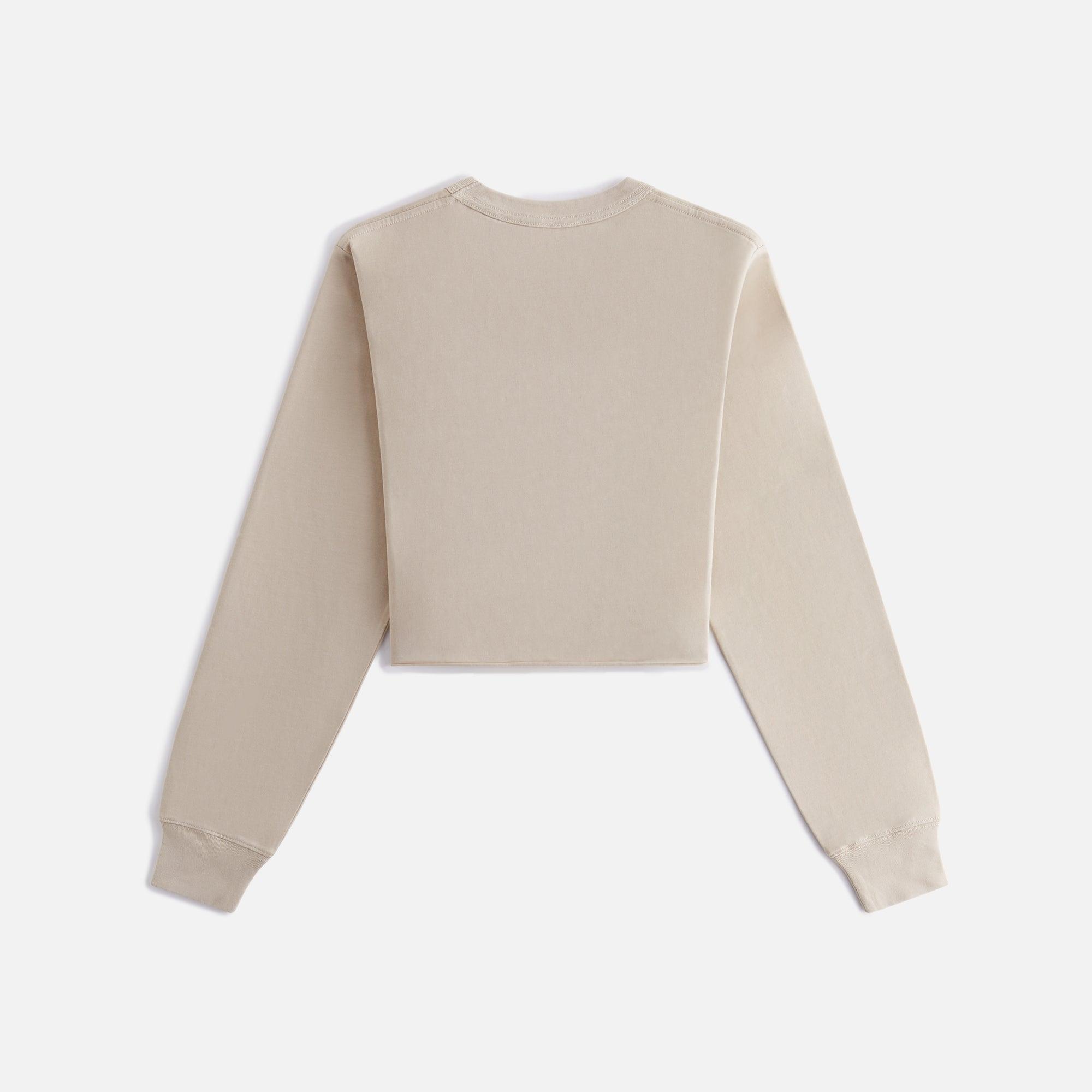 Kith Women Lucy Cropped Long Sleeve II Tee - Bare Female Product Image