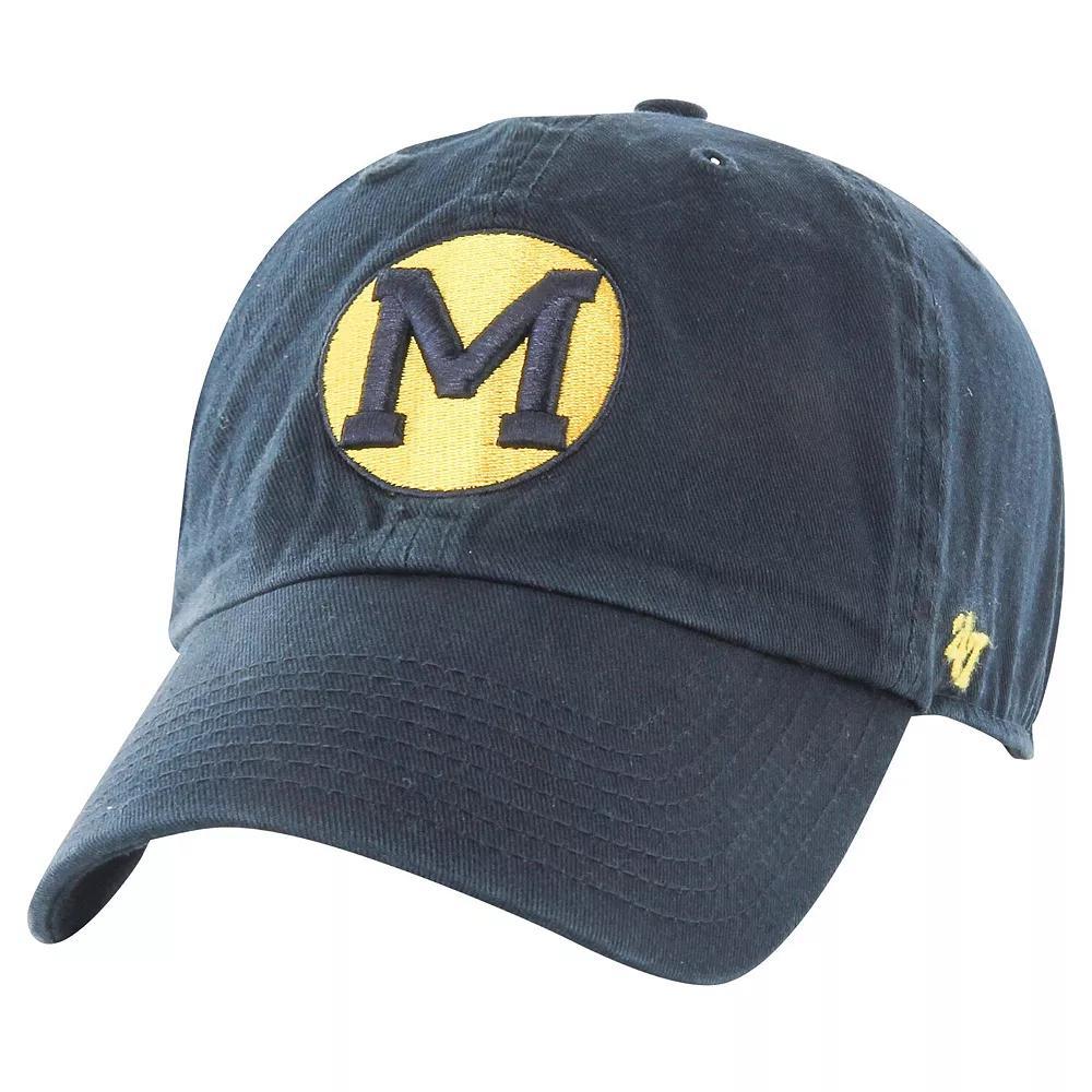 Men's '47 Navy Michigan Wolverines Vault Clean Up Adjustable Hat, Blue Product Image
