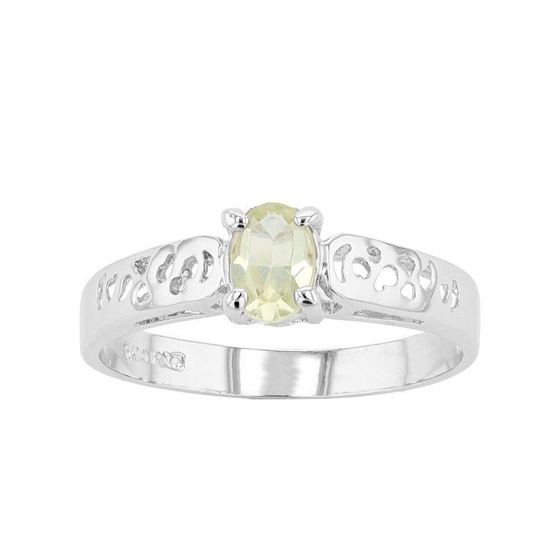 Traditions Jewelry Company Sterling Silver Crystal Birthstone Filigree Ring, Womens November Product Image