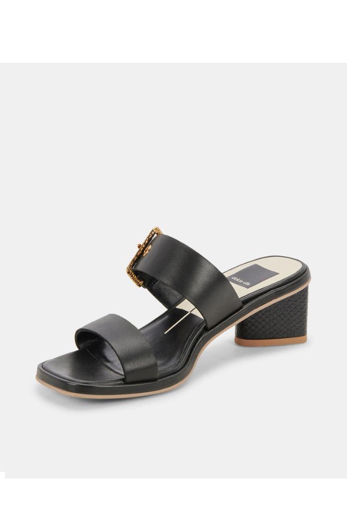 Riva Sandals - Black Leather Product Image