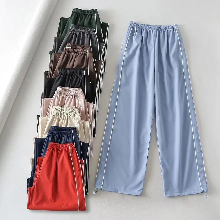 High Rise Drawstring-Cuff Sweatpants Product Image