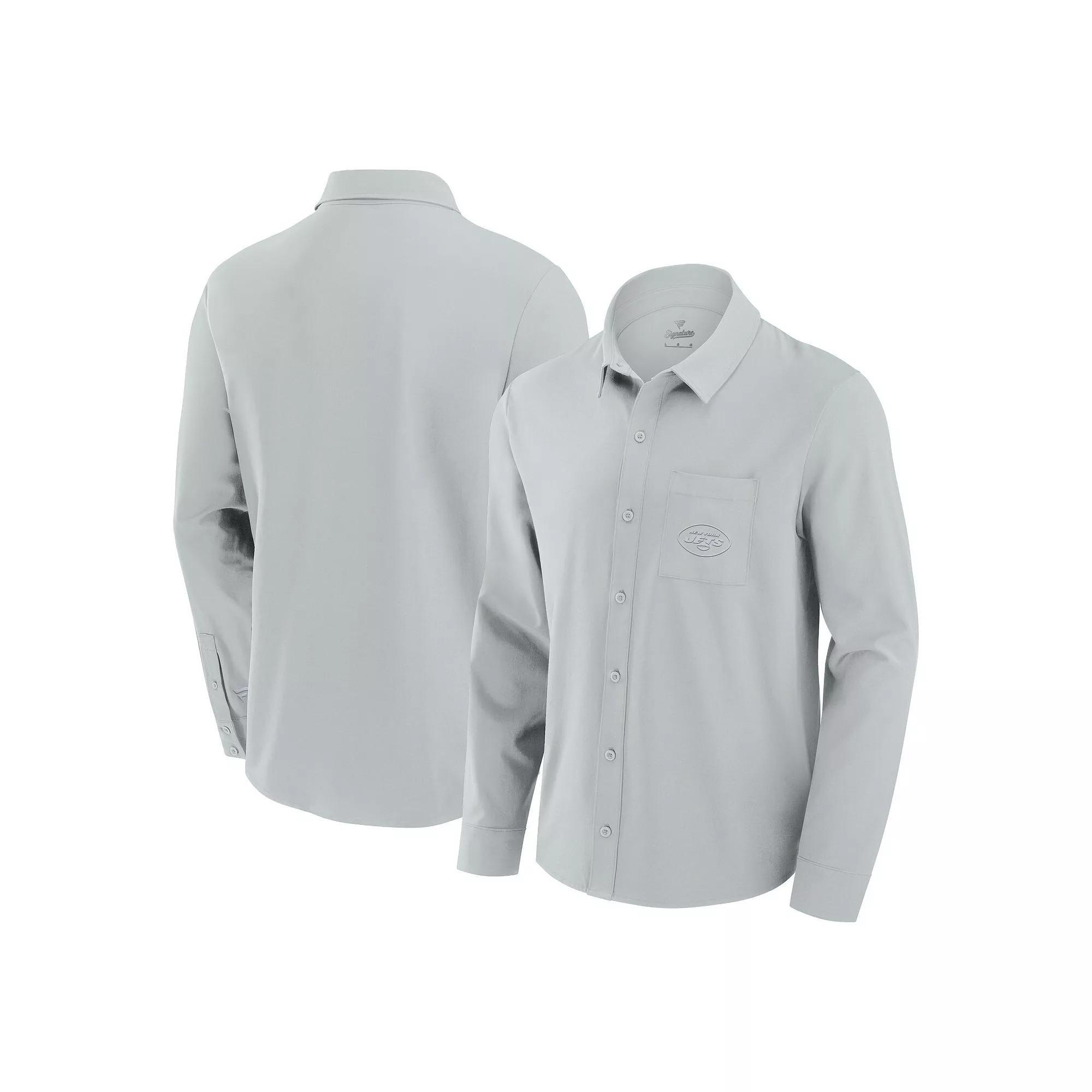 Men's Fanatics Signature Light Blue Detroit Lions Front Office Long Sleeve Button-Up Shirt, Size: 5XL Product Image