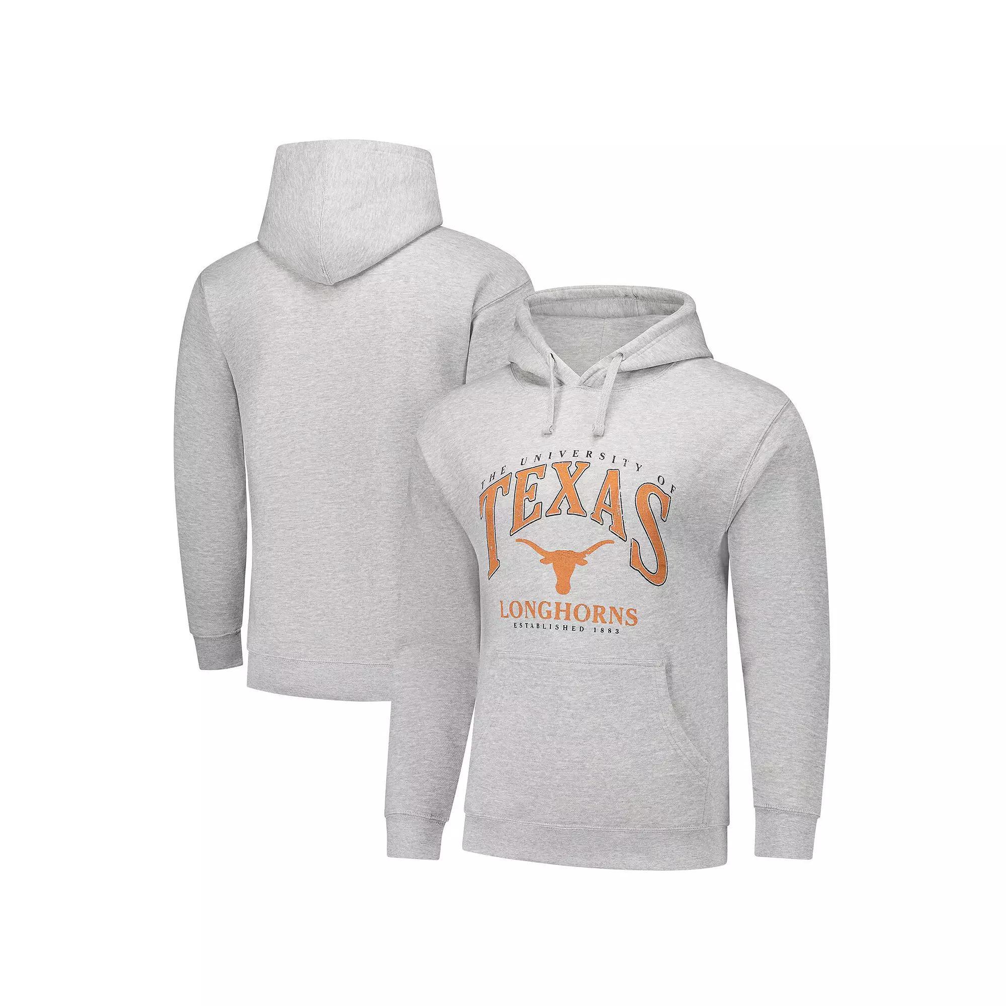 Men's Heather Gray Texas Longhorns Tall Arch Essential Pullover Hoodie, Size: XL, Grey Product Image