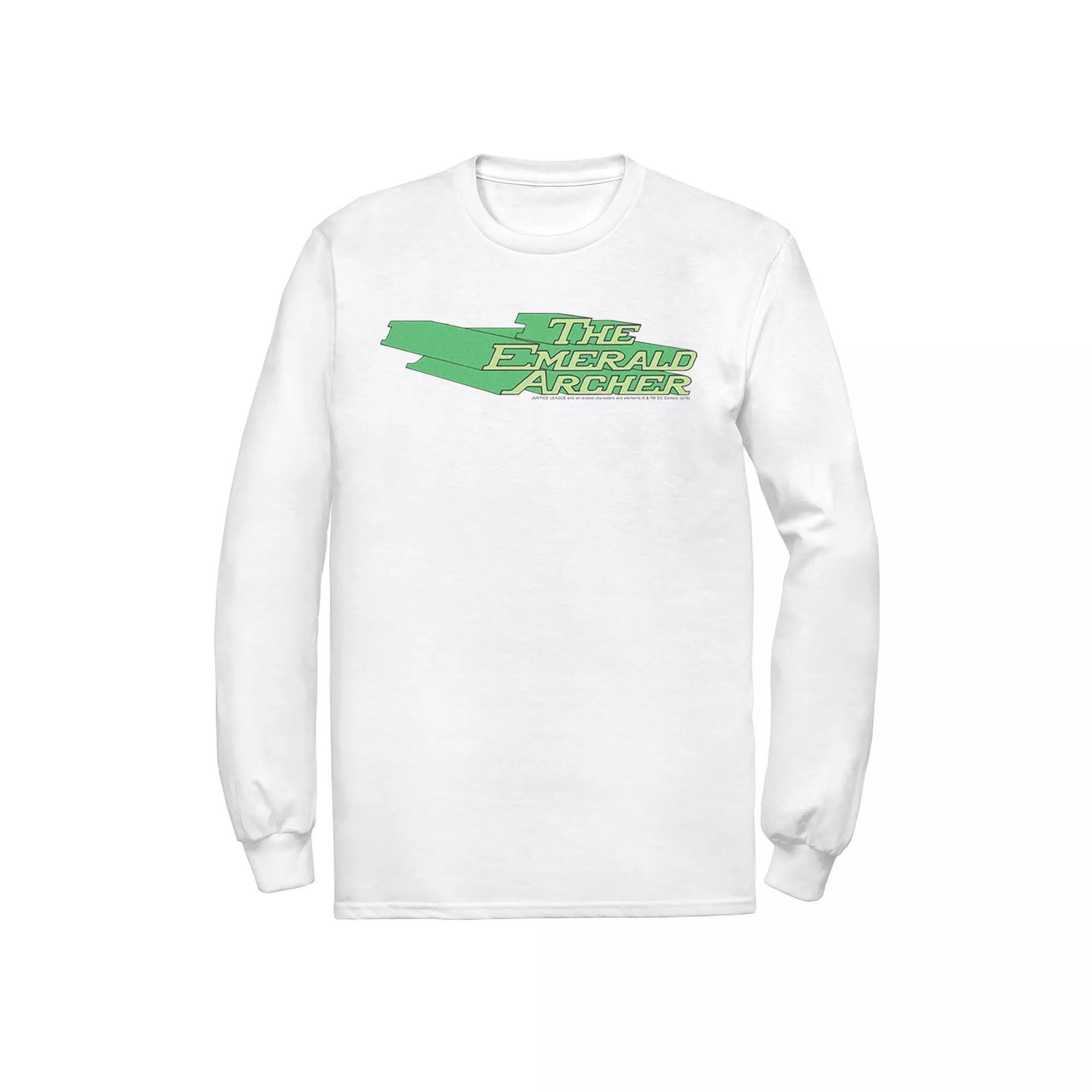 Men's DC Comics The Emerald Archer Text Poster Tee, Size: Large, White Product Image