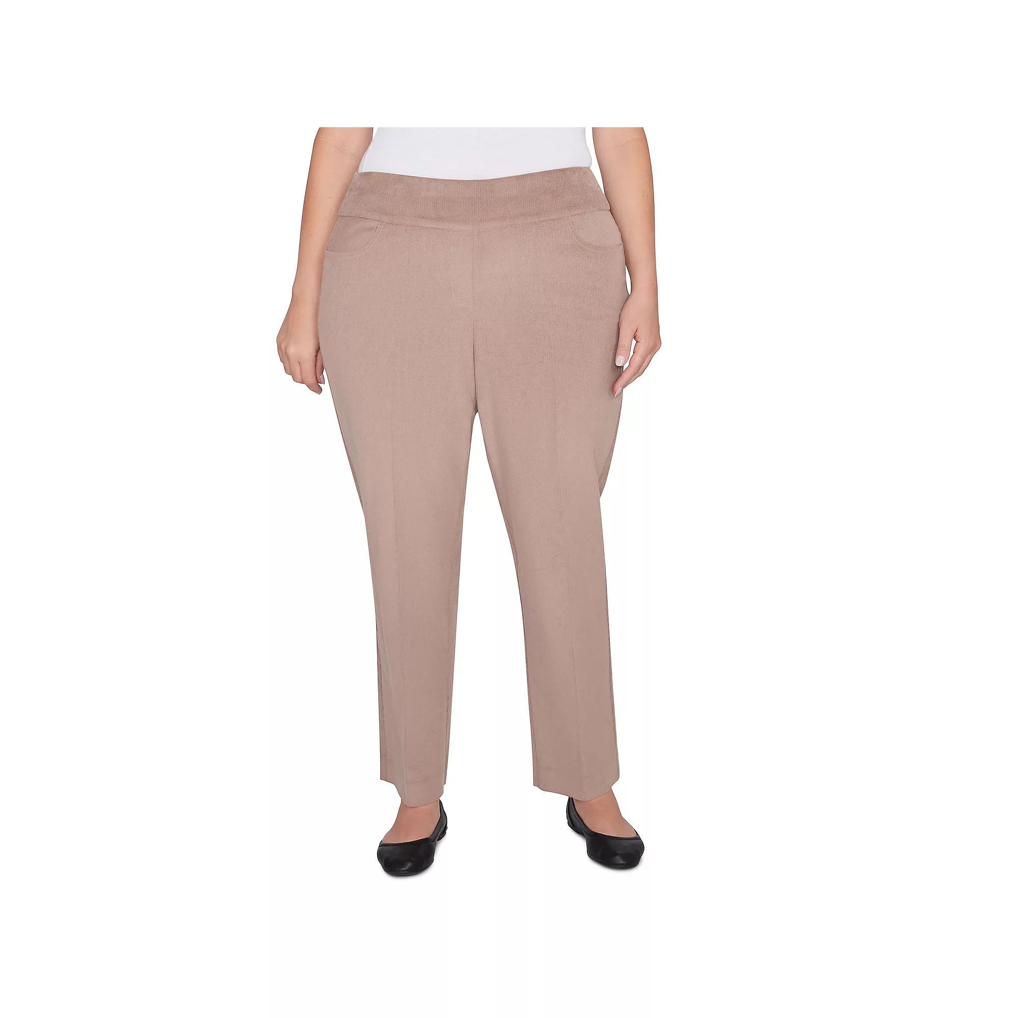 Plus Size Alfred Dunner Classic Balanced Average Length Pants, Women's, Size: 24 W, Fawn Product Image