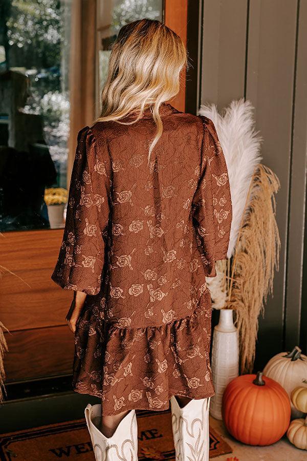 Fall Feels Jacquard Mini Dress Product Image