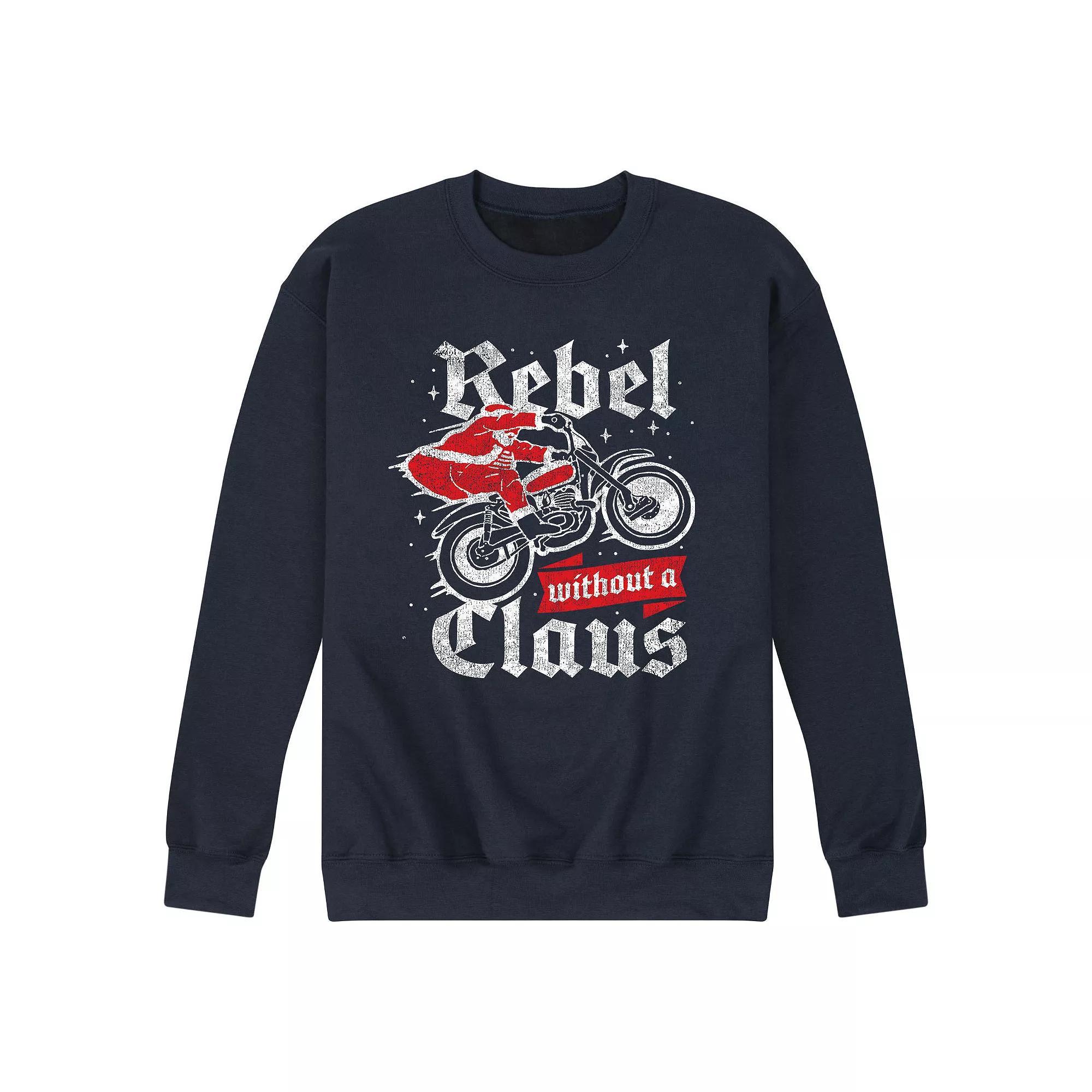 Men's Rebel Without Claus Sweatshirt, Size: Large, Blue Product Image