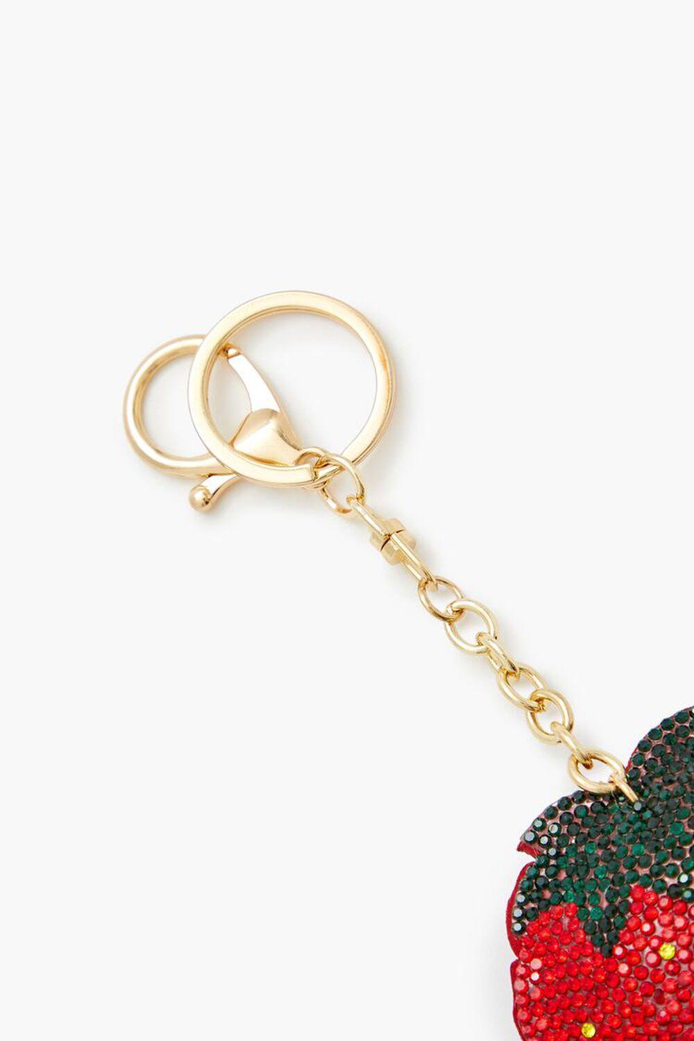 Rhinestone Strawberry Keychain | Forever 21 Product Image