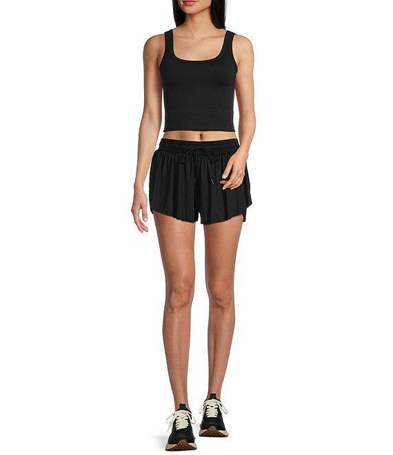 GB Chevron Ribbed Knit Cropped Tank Top Product Image