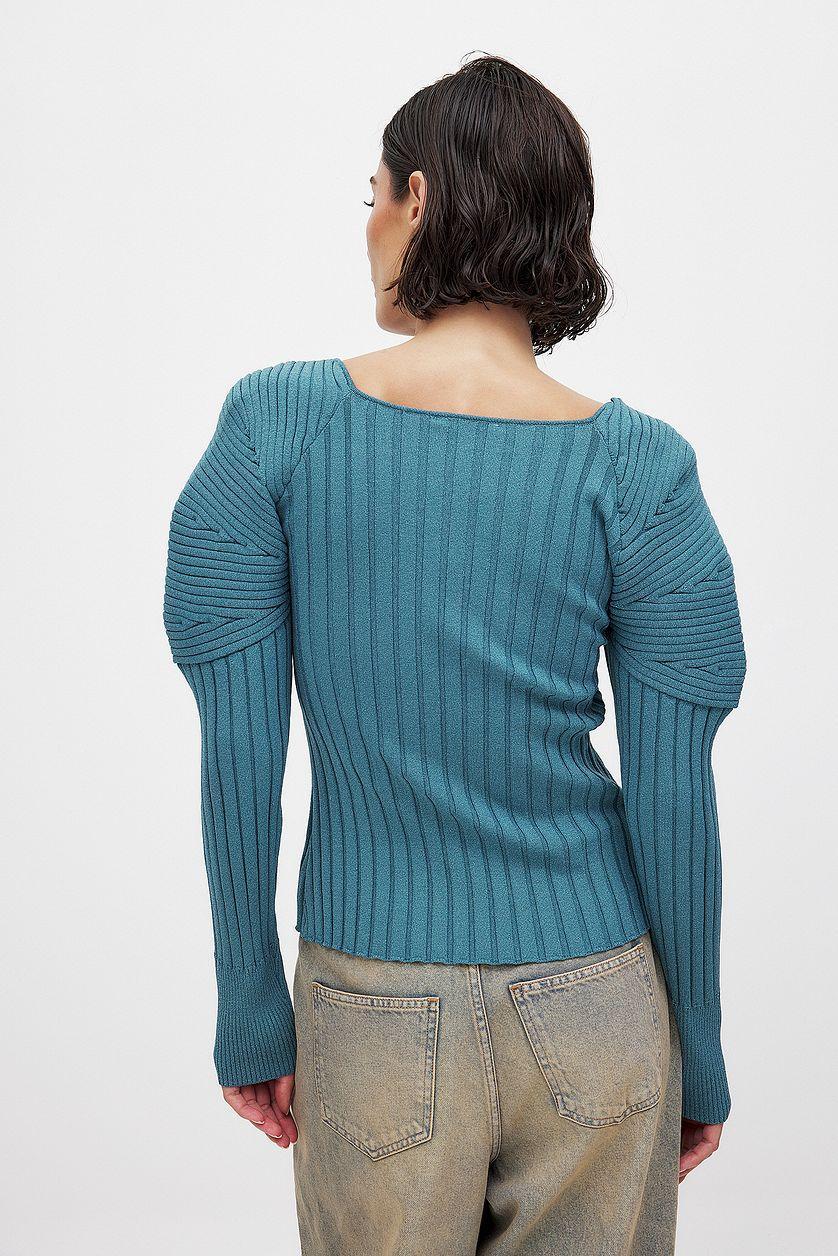 Fine Knitted Volume Sleeve Top Product Image