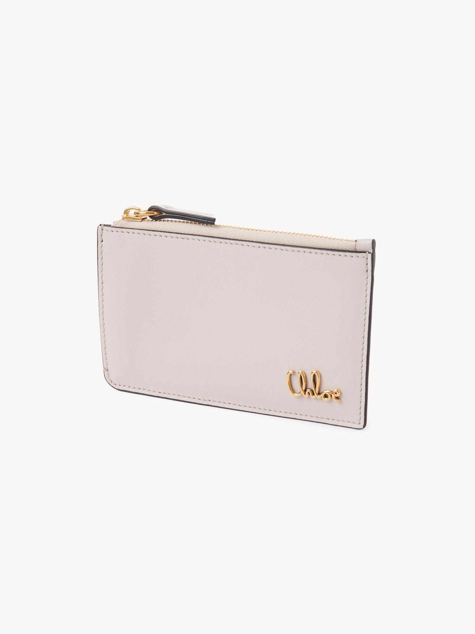 Small Chloé Iconic purse with card slots in grained leather Product Image