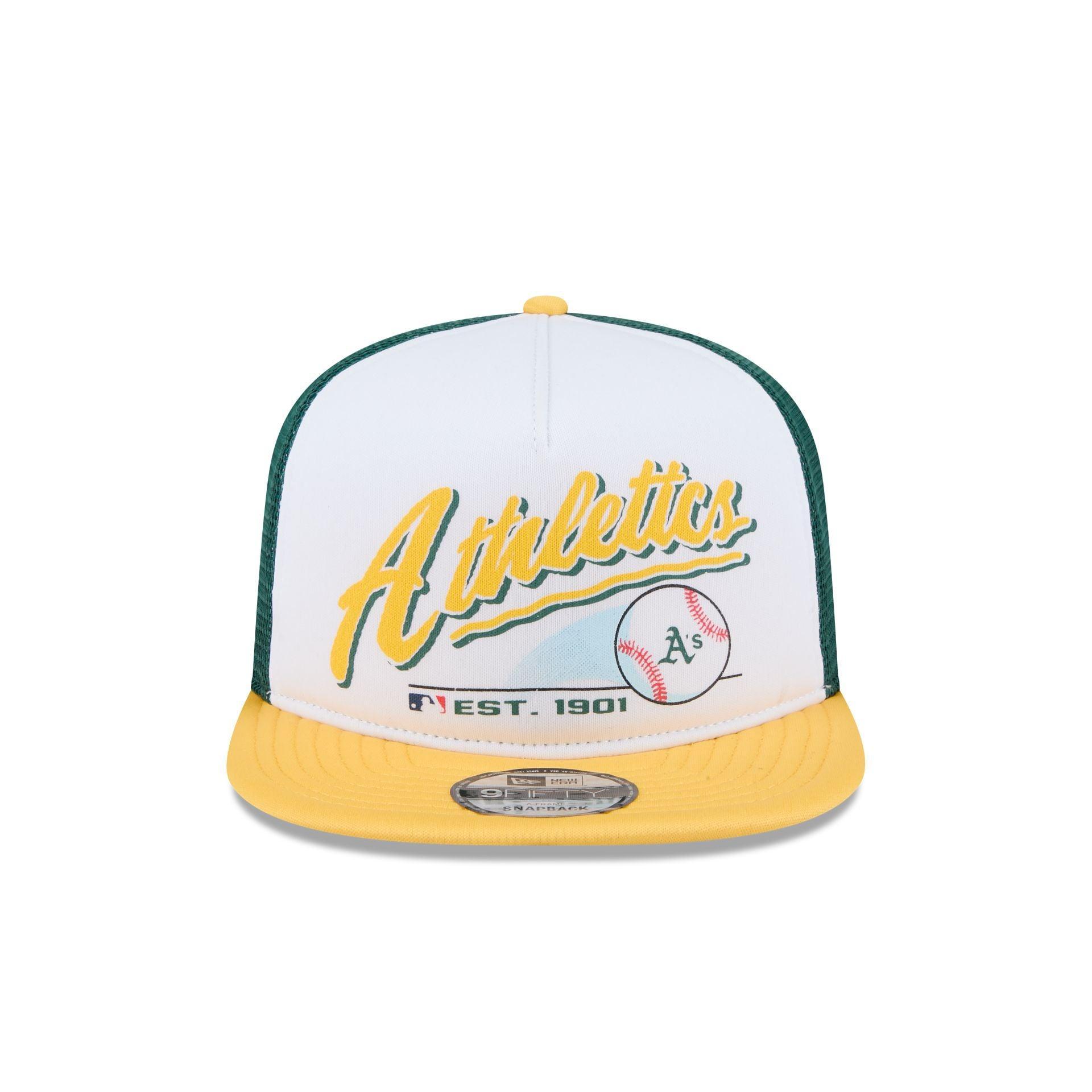 Athletics Retro Script 9FIFTY A-Frame Trucker Hat Male Product Image