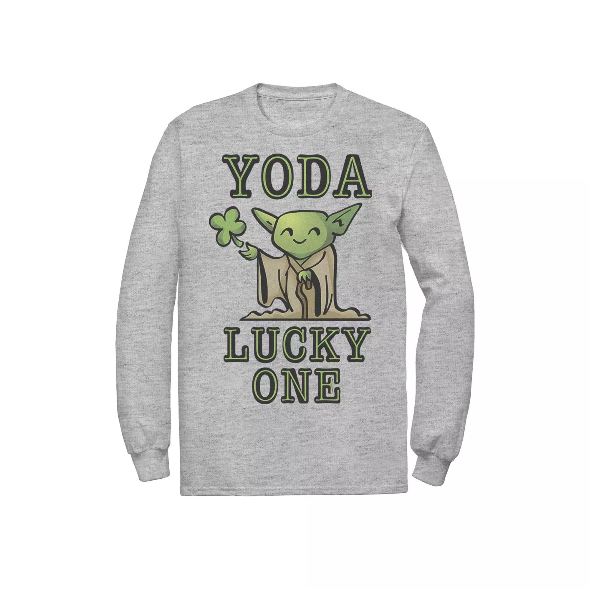 Men's Star Wars Yoda Lucky Cute Cartoon St Patrick's Tee,  Product Image