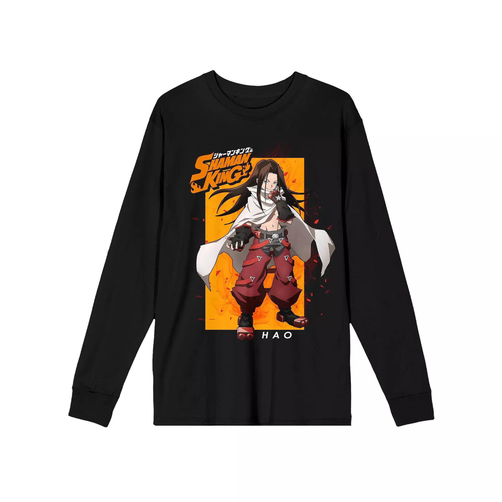 Men's Shaman King Hao Asakura Long Sleeve Tee, Size: Small, Black Product Image