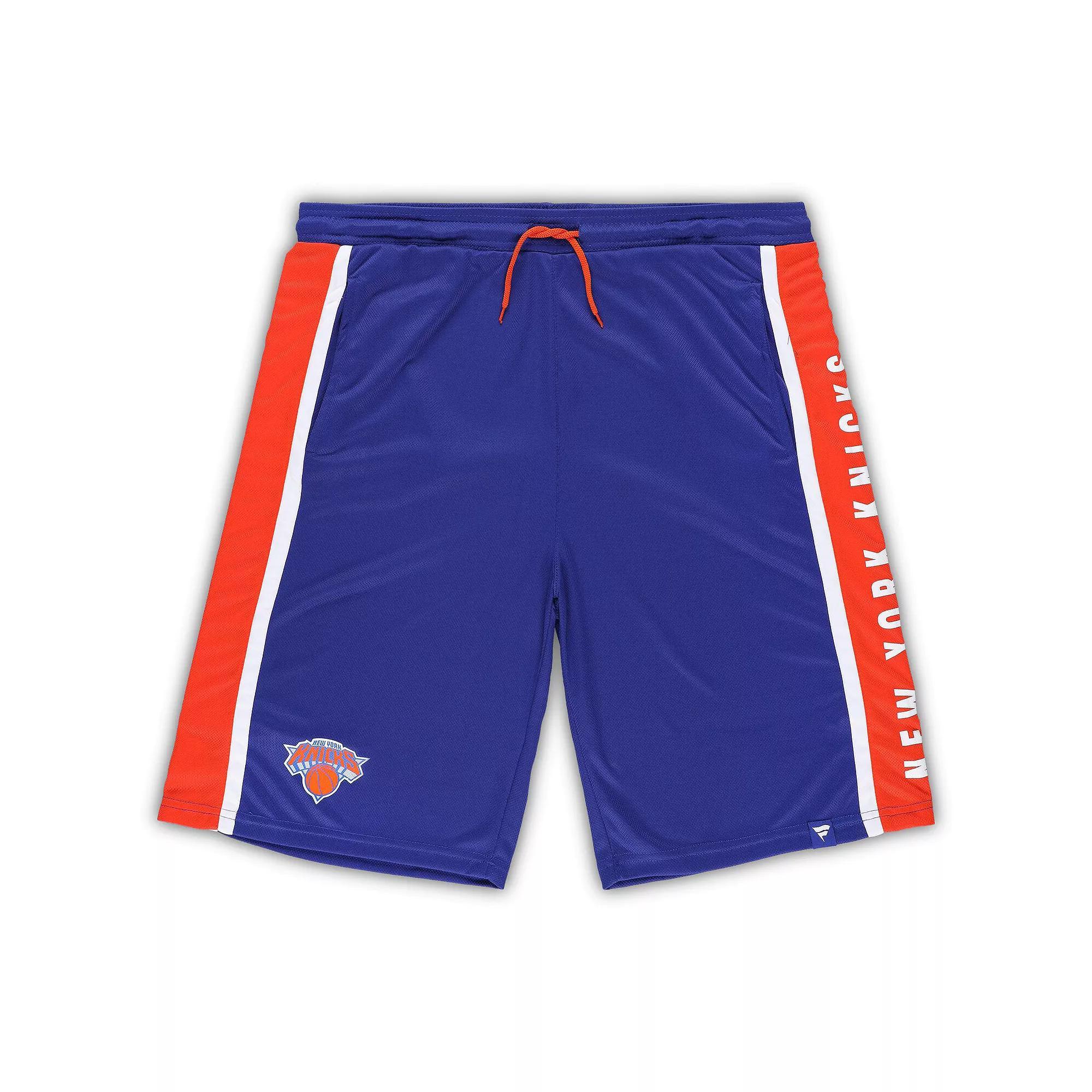 Men's Fanatics Branded Blue New York Knicks Big & Tall Referee Iconic Mesh Shorts,  Product Image