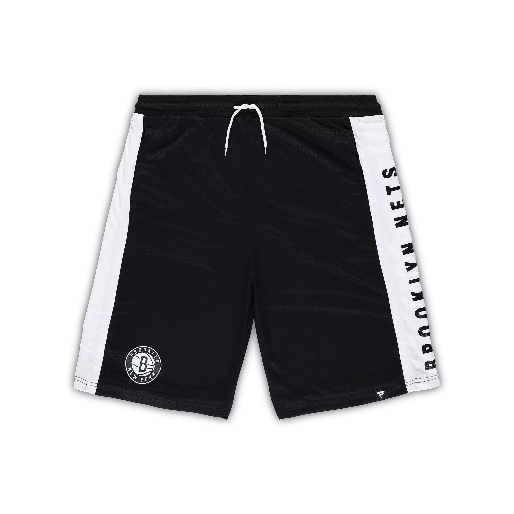 Men's Fanatics Branded Black Brooklyn Nets Big & Tall Referee Iconic Mesh Shorts,  Product Image
