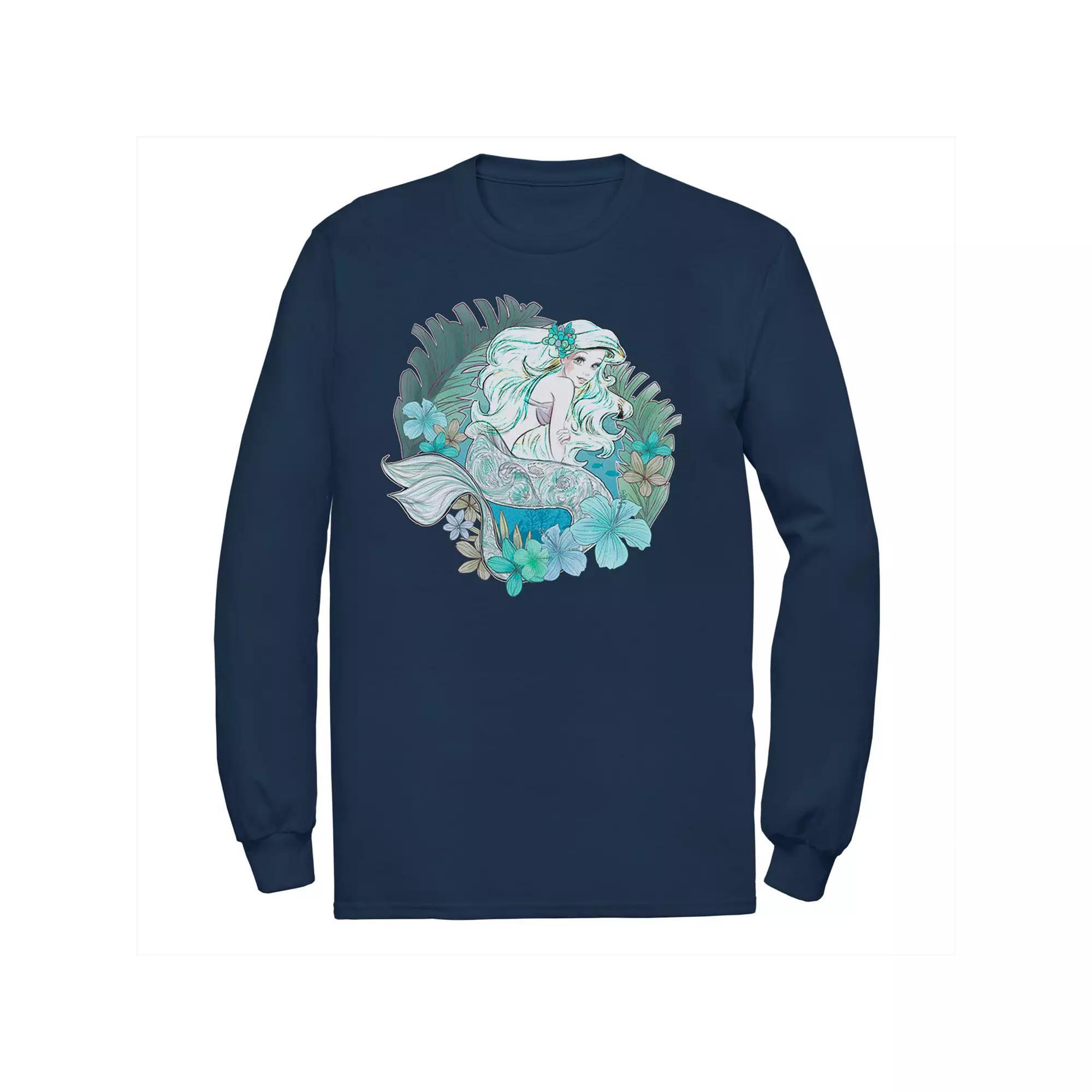 Disney's The Little Mermaid Ariel Men's Watercolors Tee, Size: Small, Blue Product Image