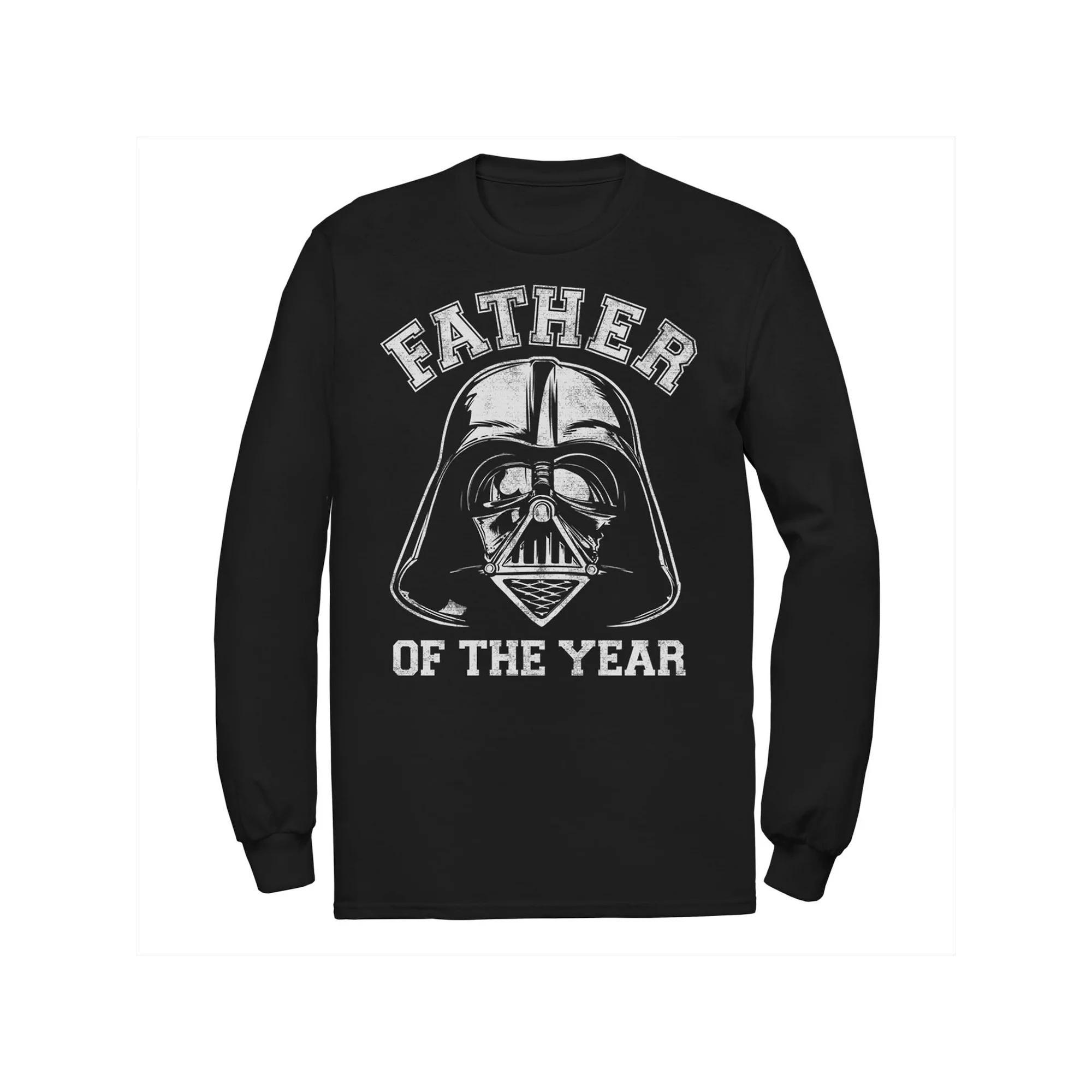 Men's Star Wars Vader Father Of The Year Helmet Tee, Size: Large, Black Product Image