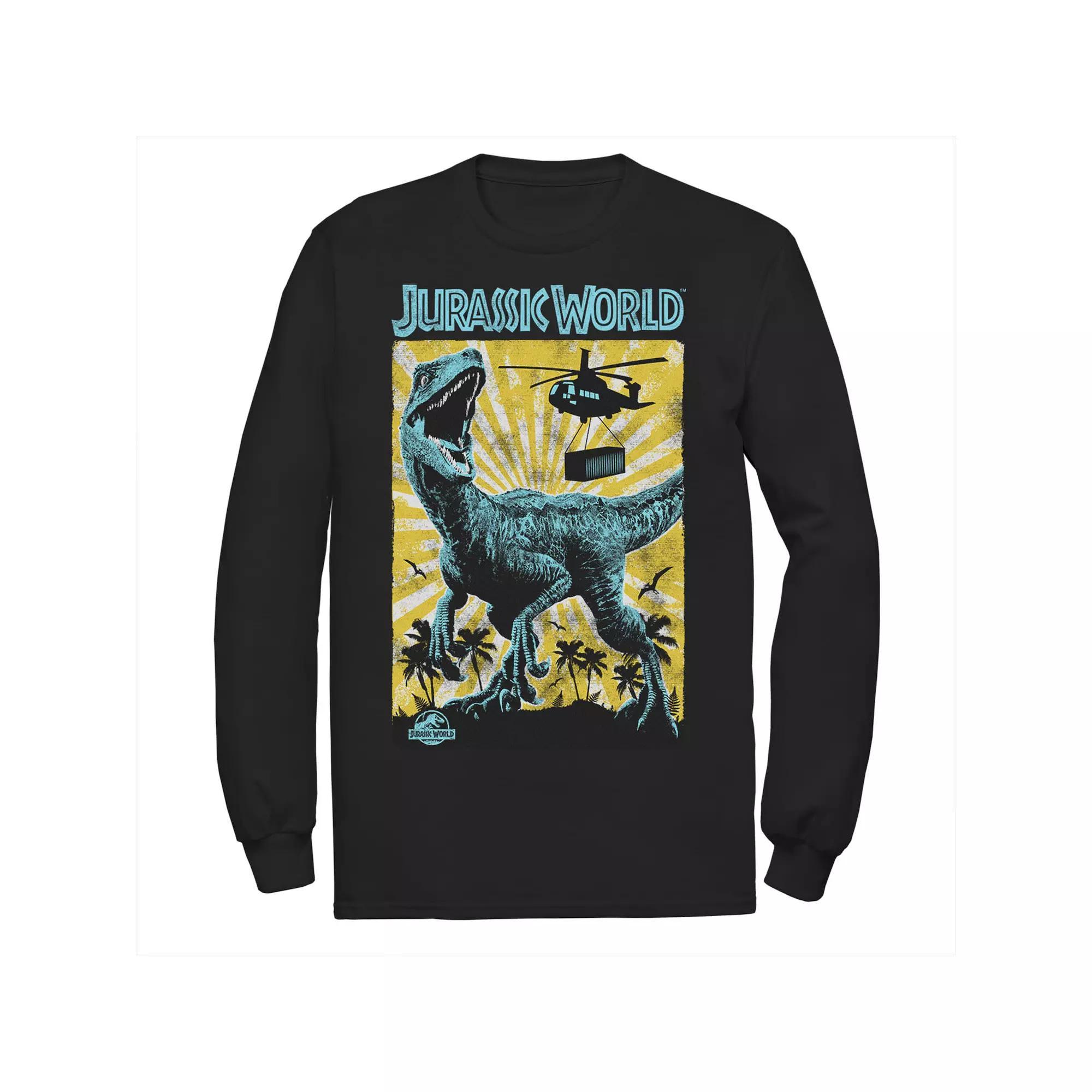 Men's Jurassic World T-Rex Color Pop Retro Poster Tee,  Product Image