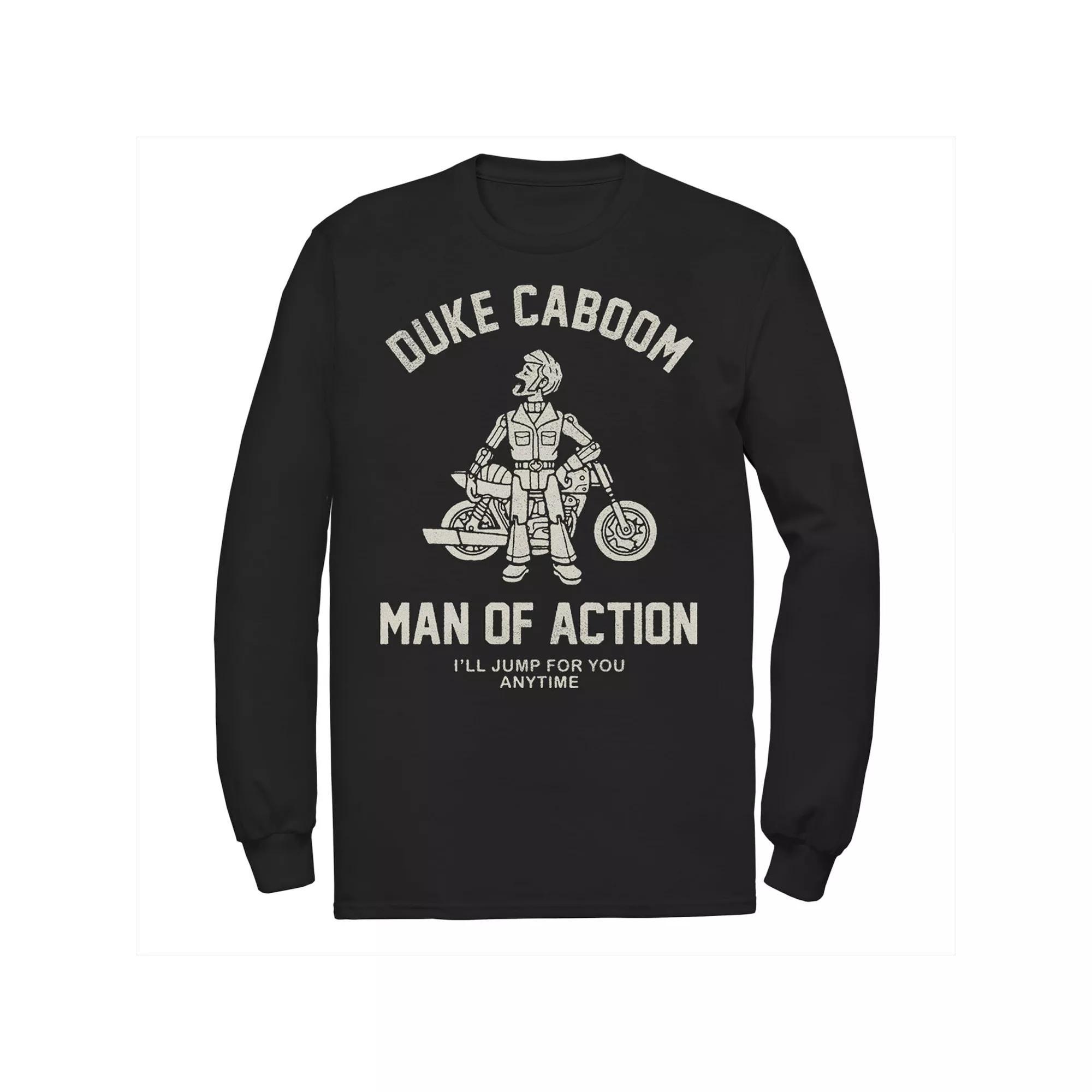 Disney / Pixar's Toy Story Duke Caboom Men's Man Of Action Tee, Size: Small, Black Product Image