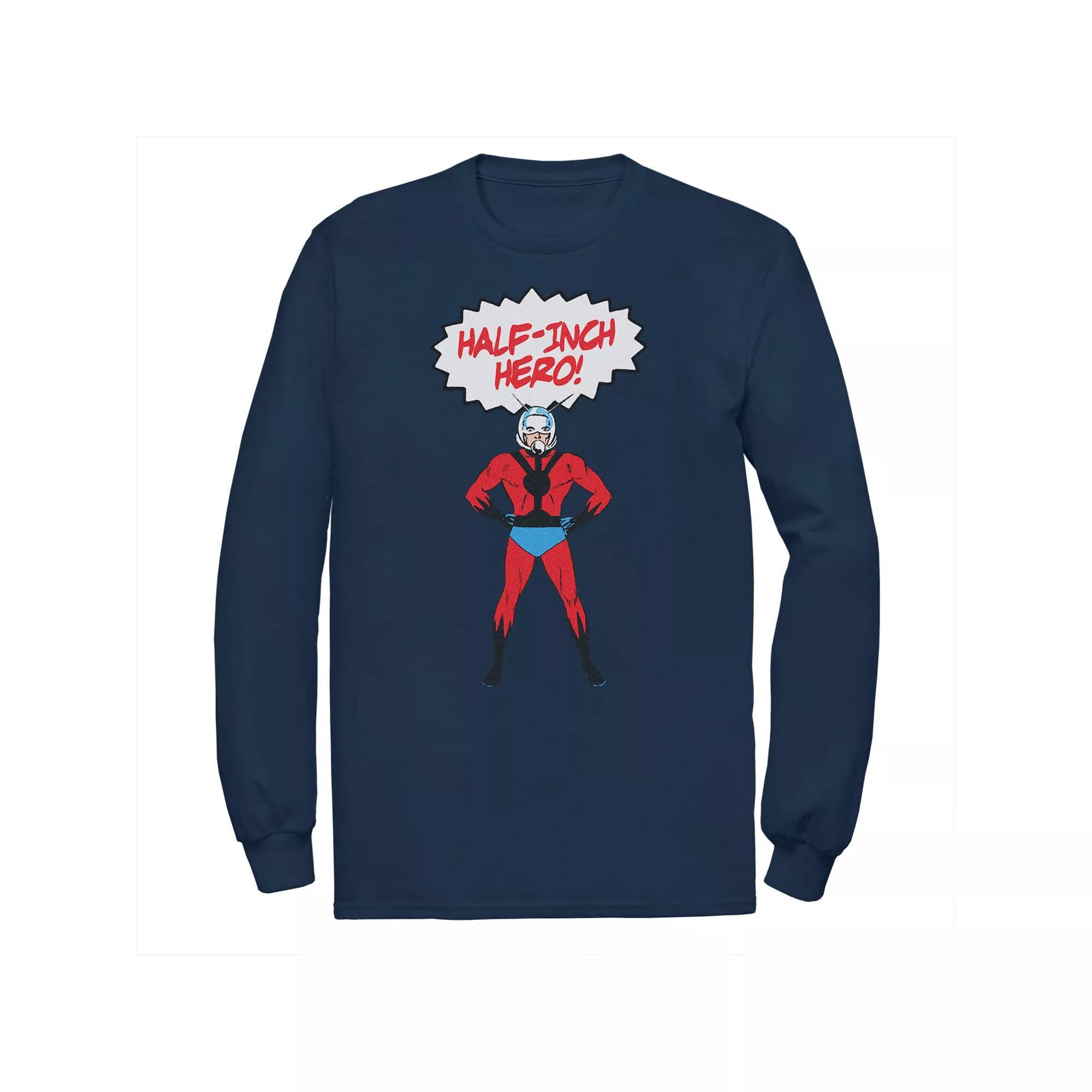 Big & Tall Marvel Ant-Man Half-Inch Hero Long Sleeve Tee, Men's, Size: 4XL, Blue Product Image