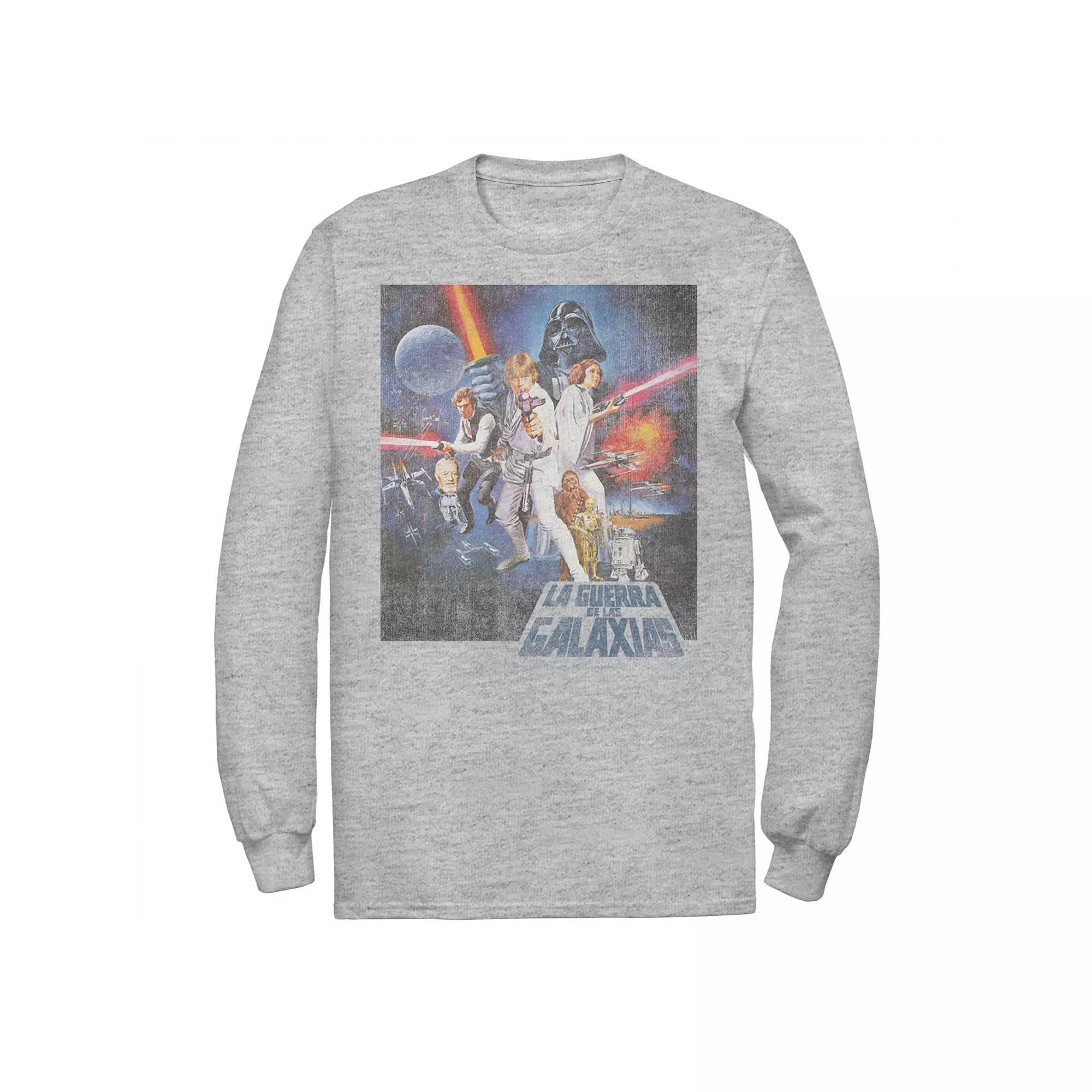 Men's Star Wars La Guerra De Las Galaxias Faded Poster Tee,  Product Image