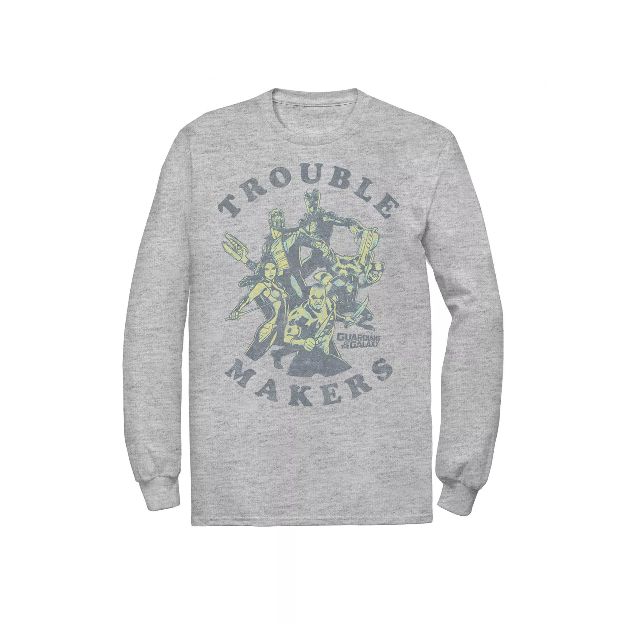 Men's Marvel Guardians Of The Galaxy Trouble Makers Tee, Size: Small, Athletic Grey Product Image