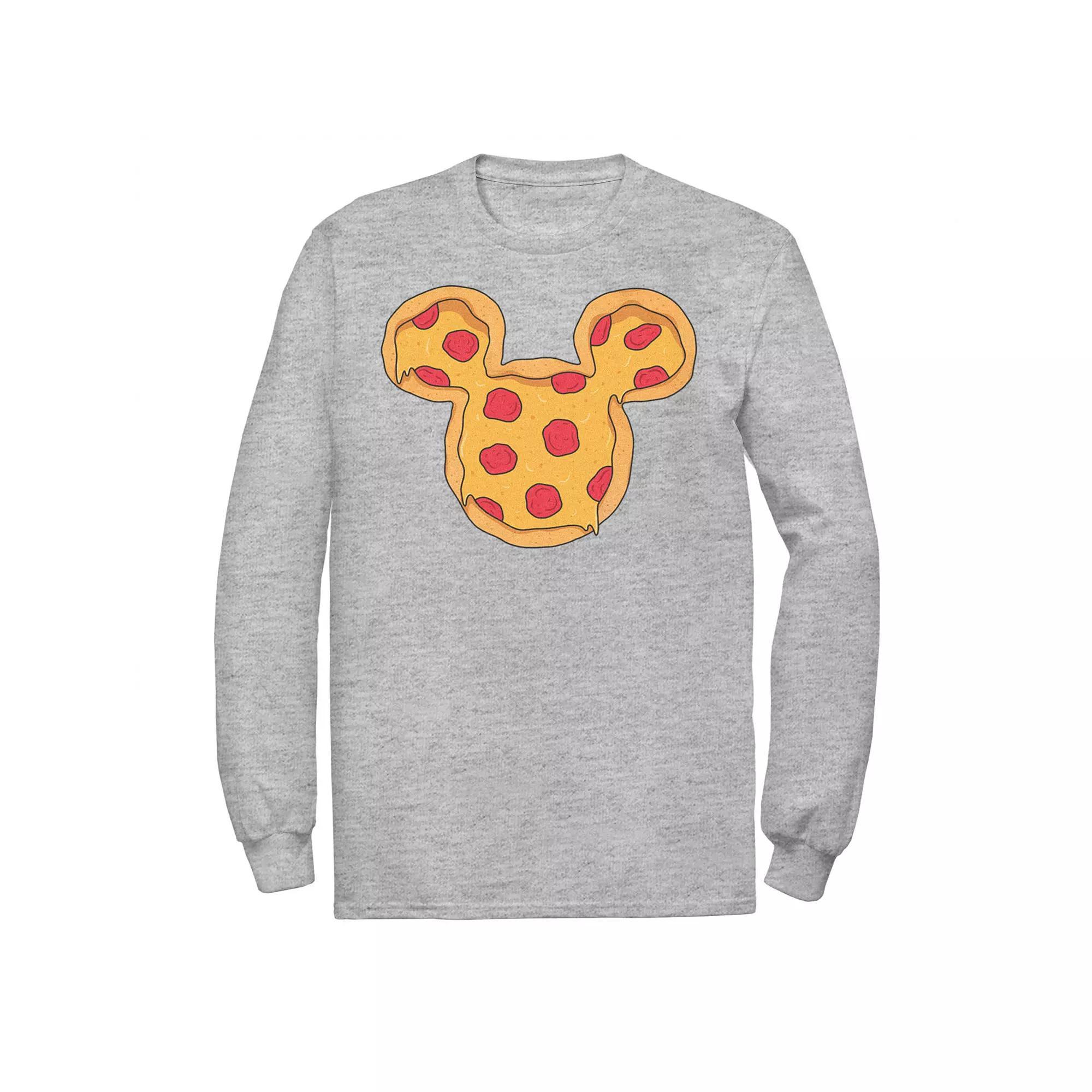 Disney's Mickey & Friends Big & Tall Mickey Pizza Ears Long Sleeve Tee, Men's,  Product Image