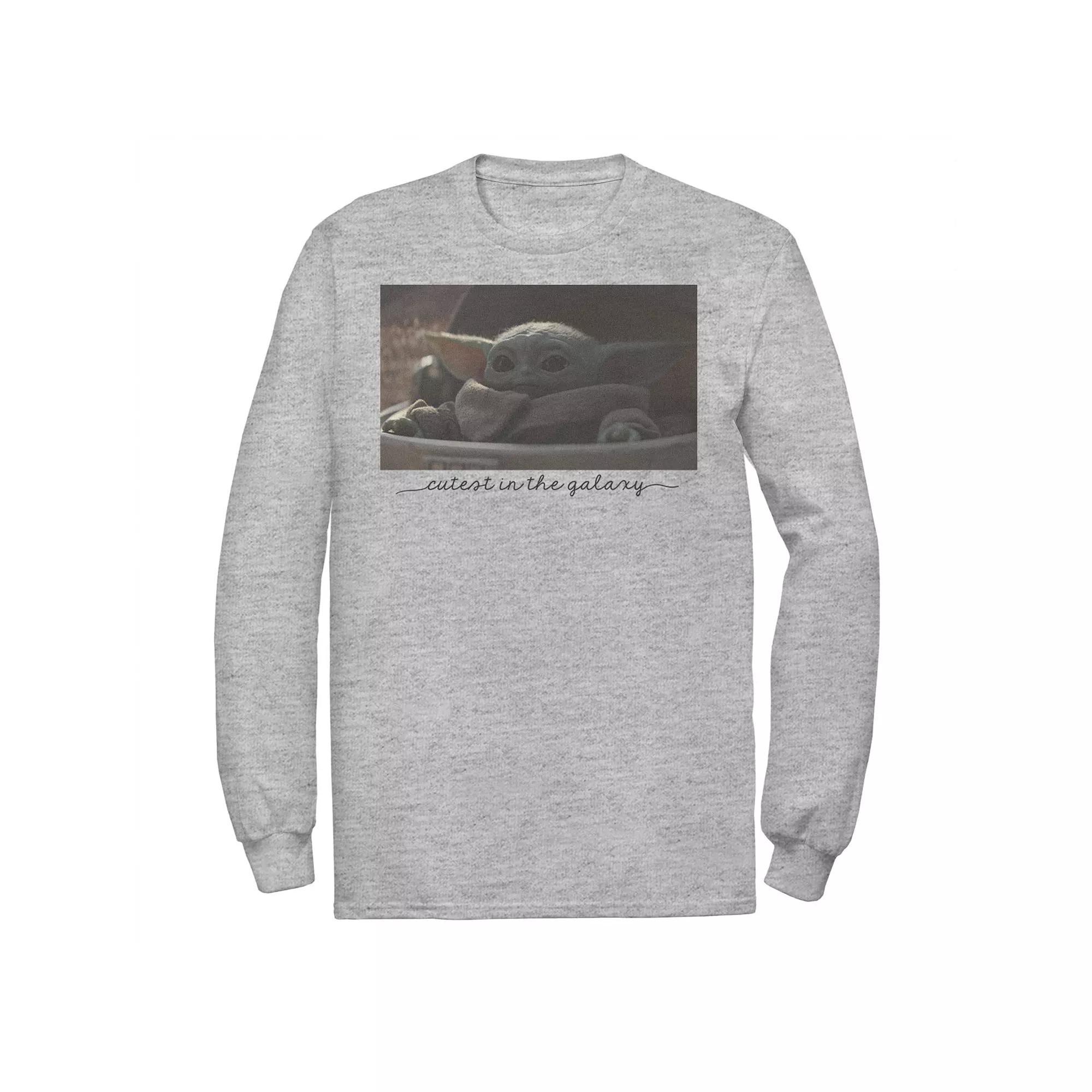 Men's Star Wars The Mandalorian The Child Cutest In The Galaxy Tee, Size: Medium, Athletic Grey Product Image