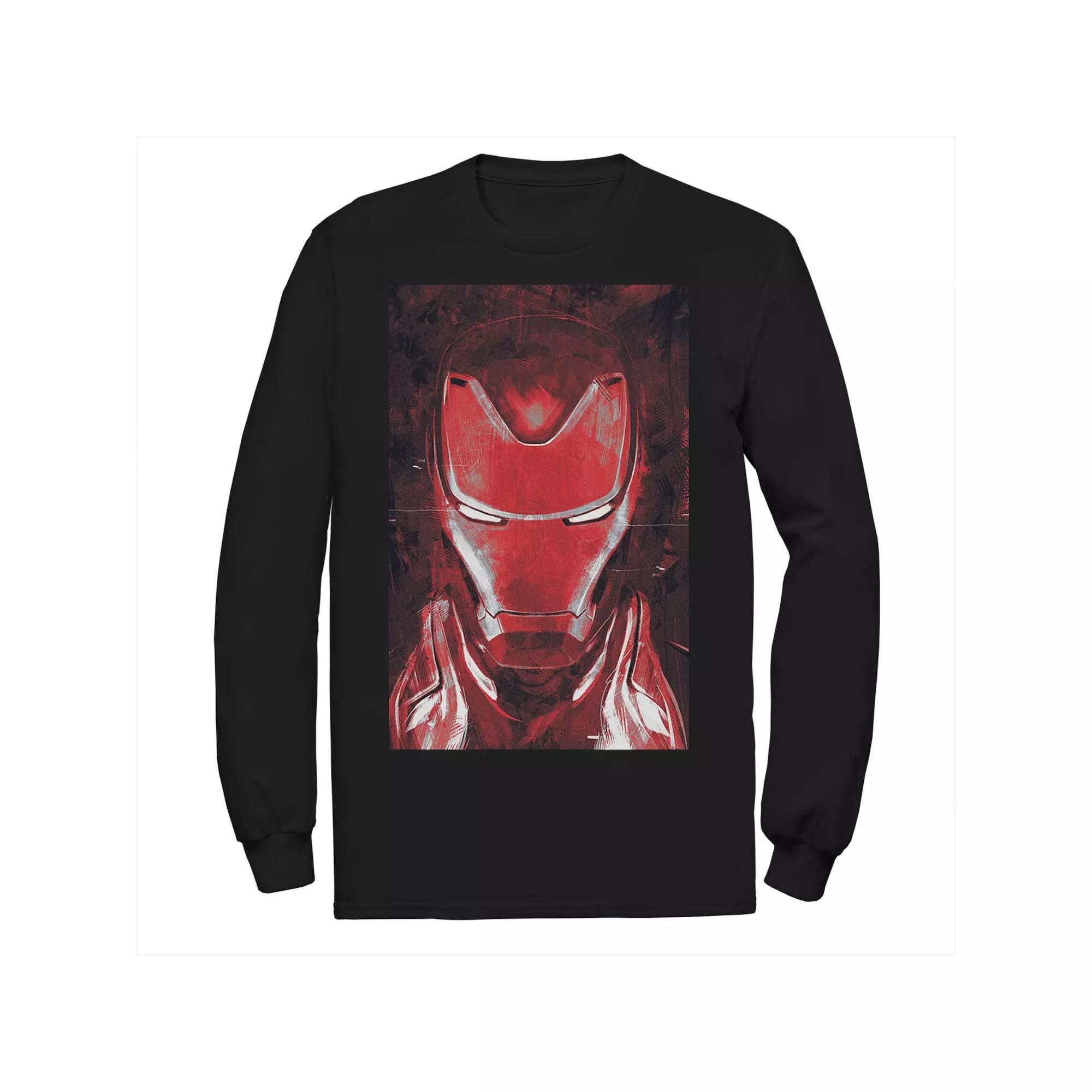 Men's Marvel Avengers Endgame Red Iron Man Portrait Tee, Size: Medium, Black Product Image