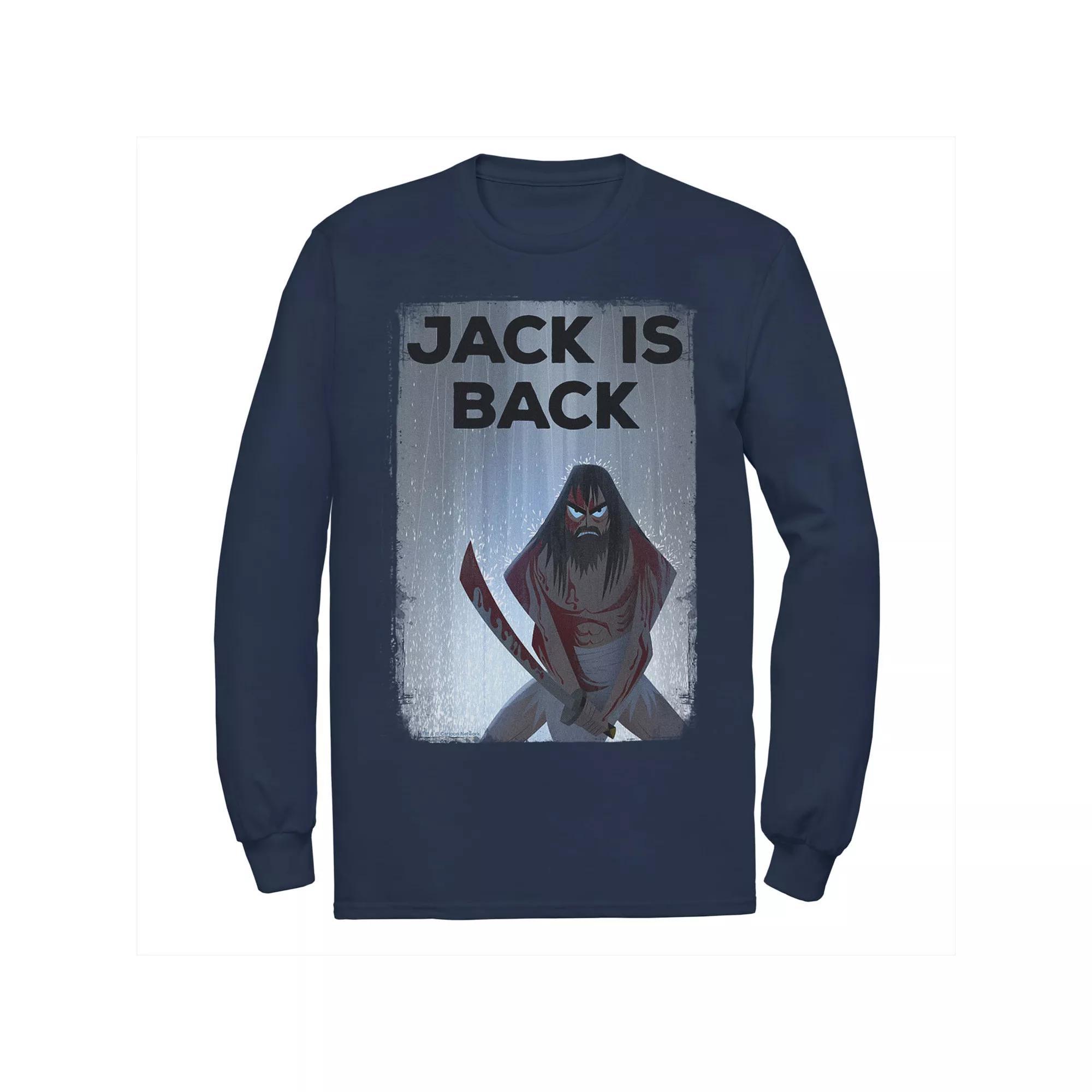 Men's Cartoon Network Samurai Jack The Jack Is Back Rainwaters Long Sleeve Tee, Size: Small, Blue Product Image