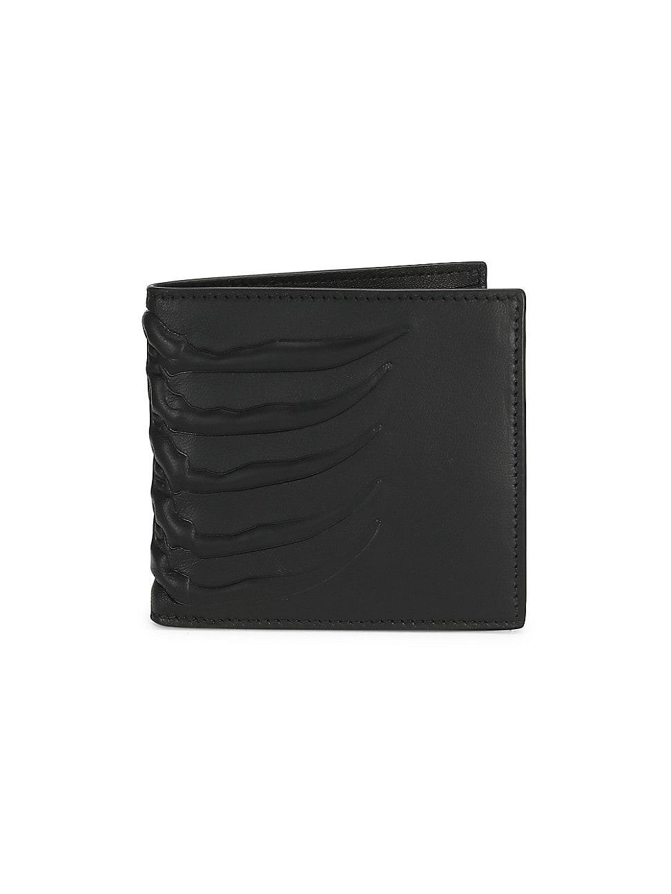 Alexander McQUEEN Leather Embossed Ribcage Bifold Wallet Product Image